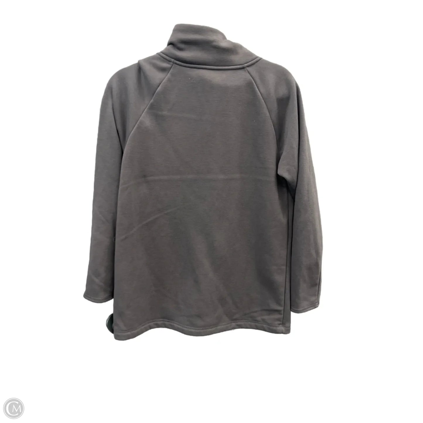Athletic Top Long Sleeve Collar By Mta Sport In Grey, Size: S