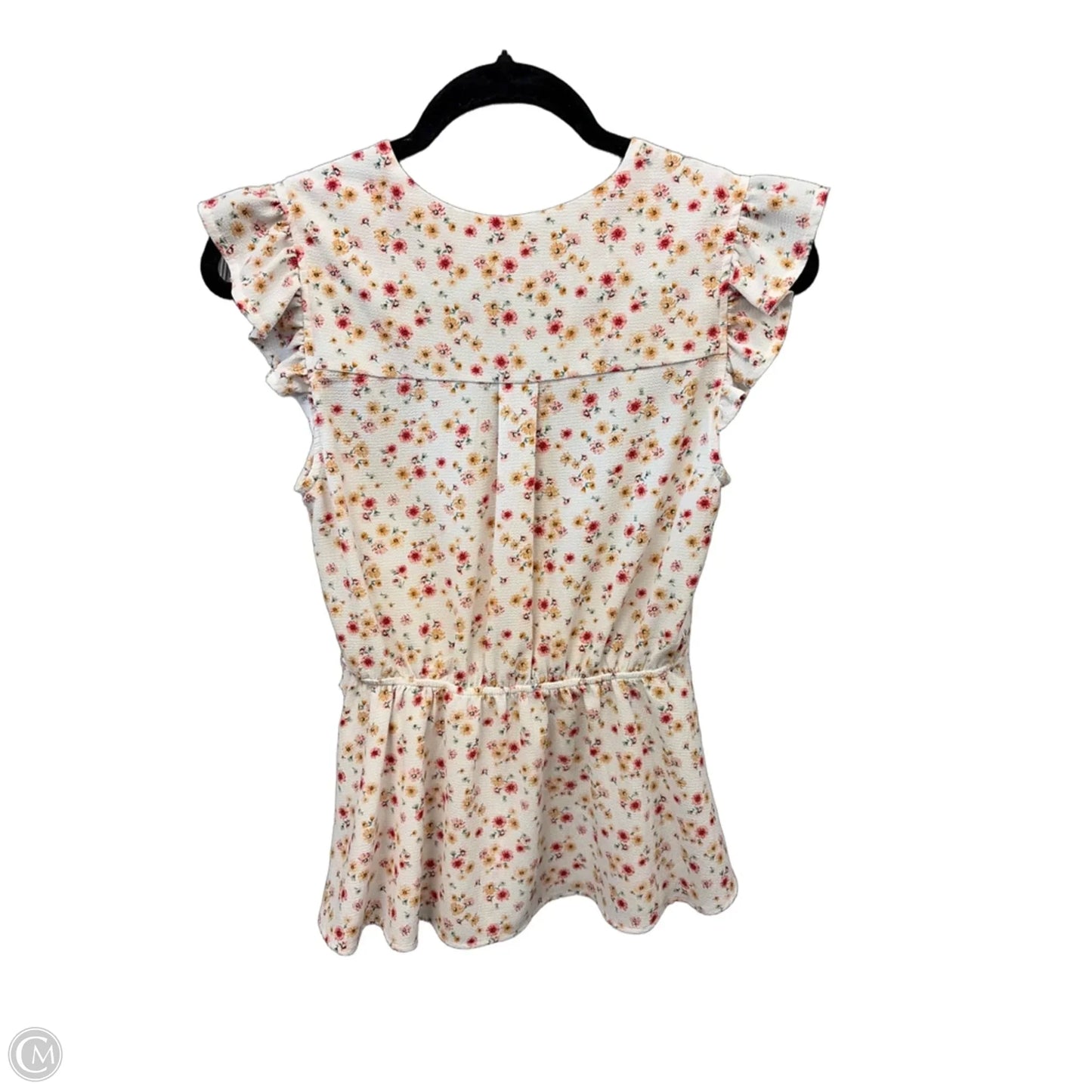 Top Short Sleeve By Monteau In Floral Print, Size: S