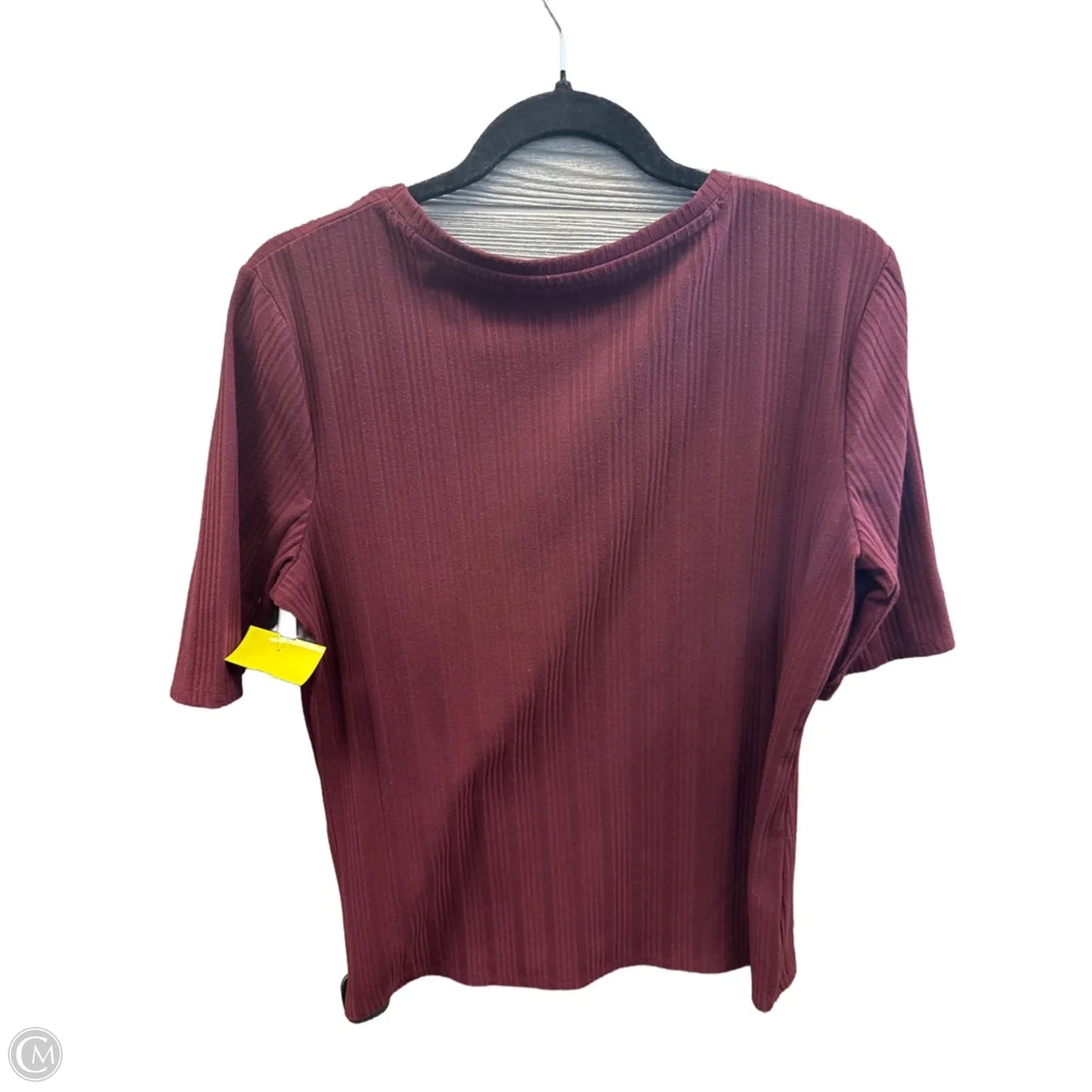 Top Short Sleeve By Nine West In Red, Size: L