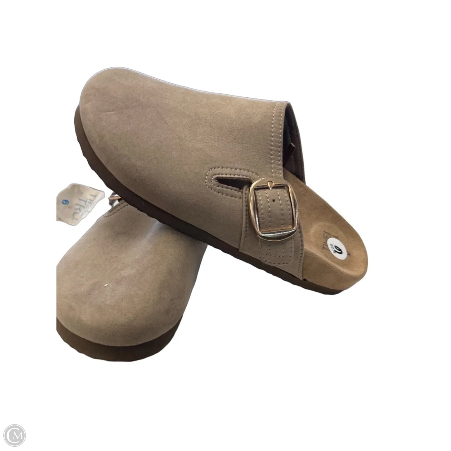 Sandals Flats By Time And Tru In Tan, Size: 6