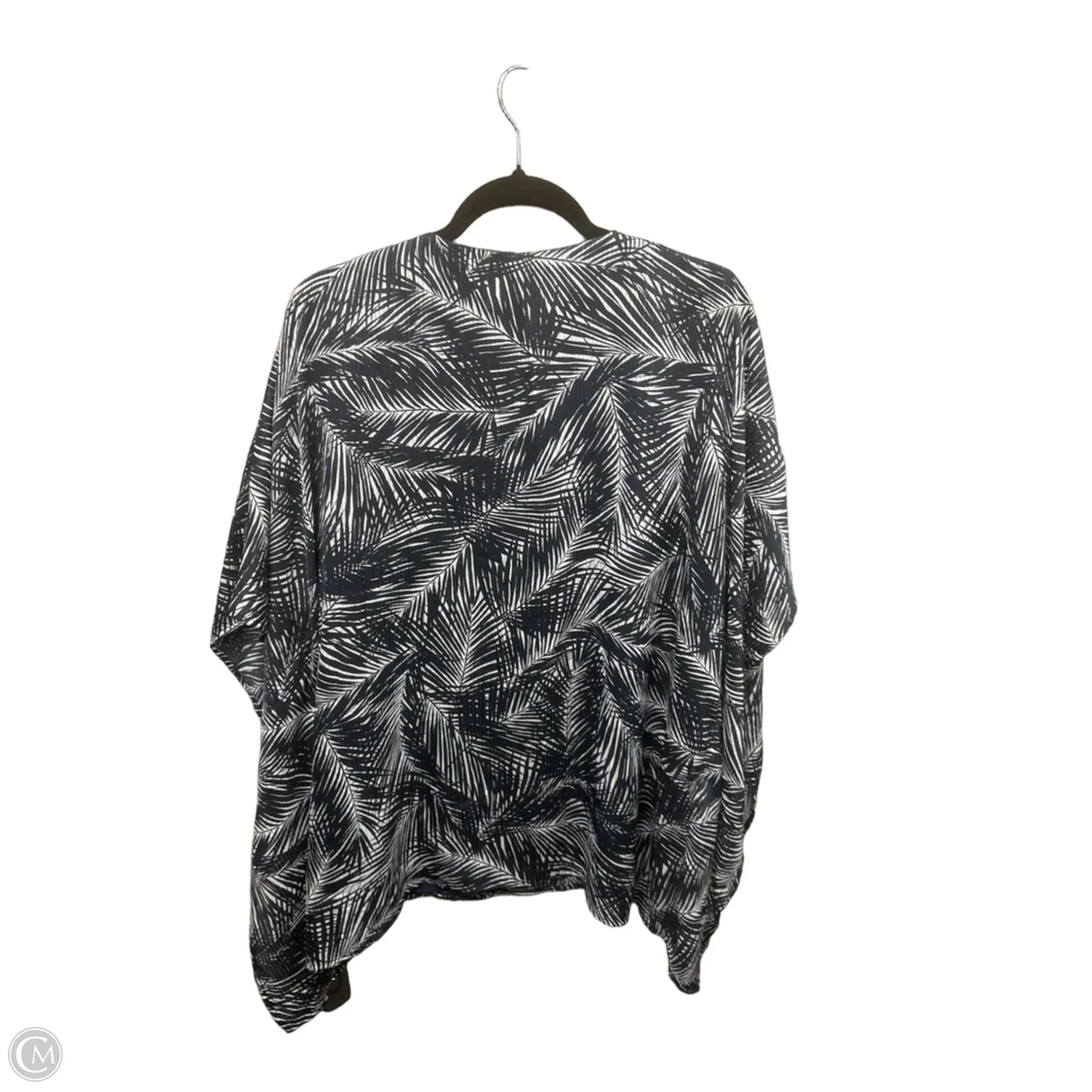 Blouse Short Sleeve By Michael By Michael Kors In Navy, Size: L