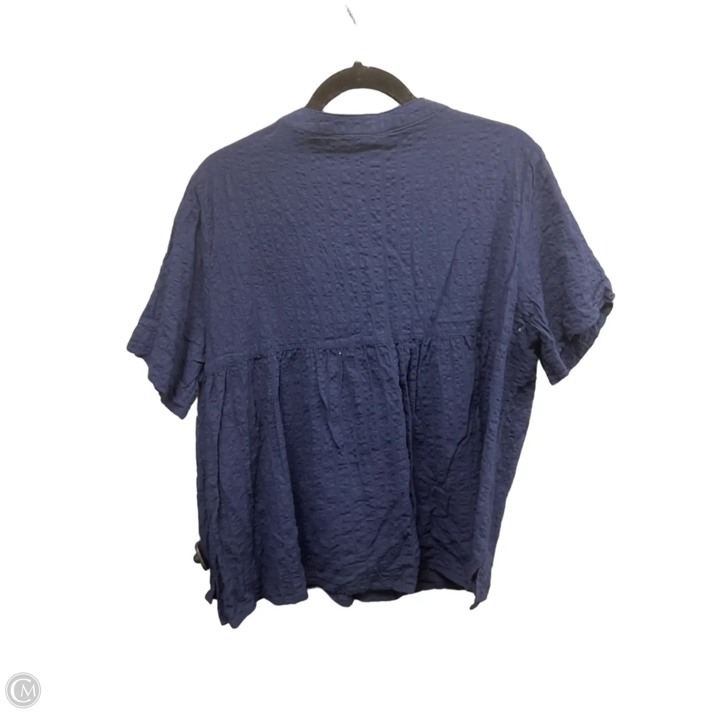 Top Short Sleeve By Gloria Vanderbilt In Navy, Size: Xl