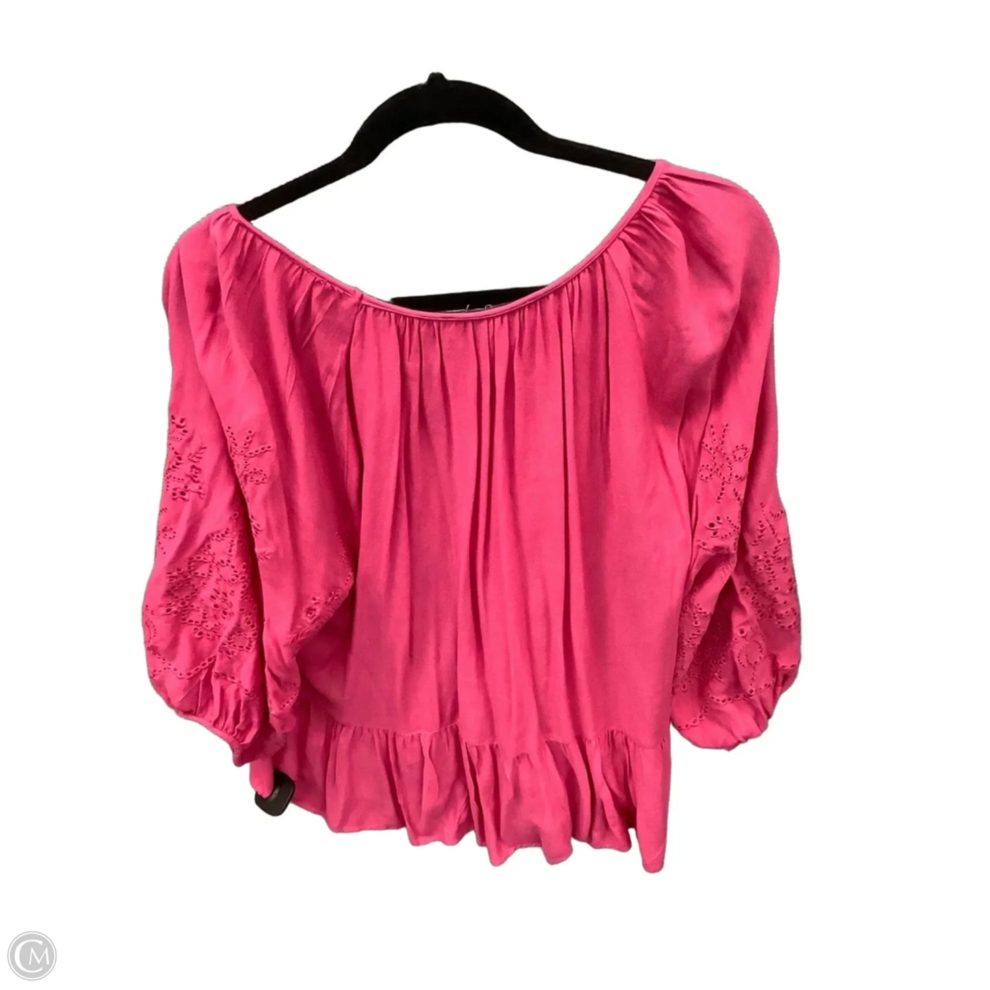 Top Long Sleeve By Penelope Rose In Pink, Size: L
