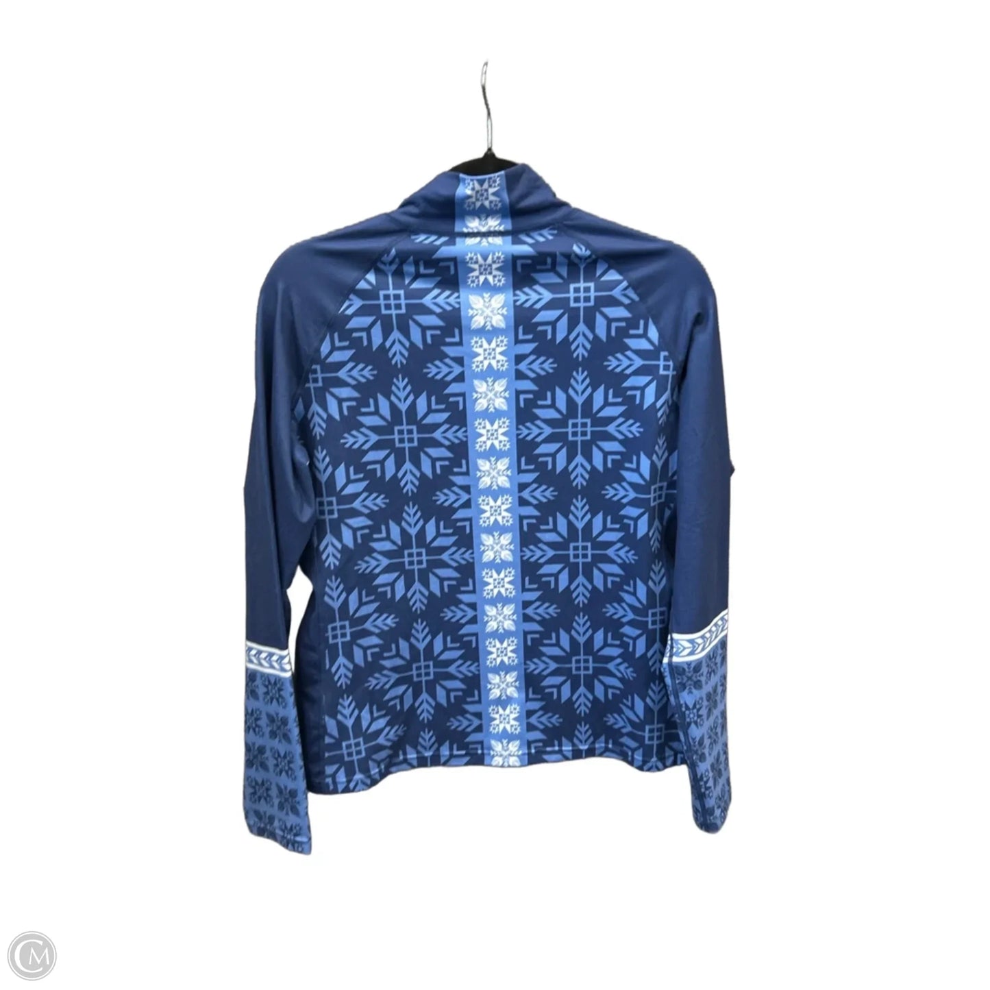 Athletic Top Long Sleeve Collar By Clothes Mentor In Blue, Size: M