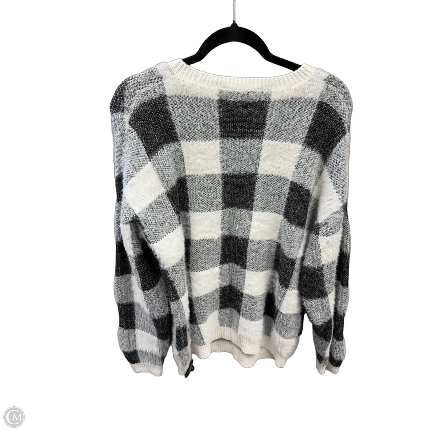 Sweater By Time And Tru In Plaid Pattern, Size: M