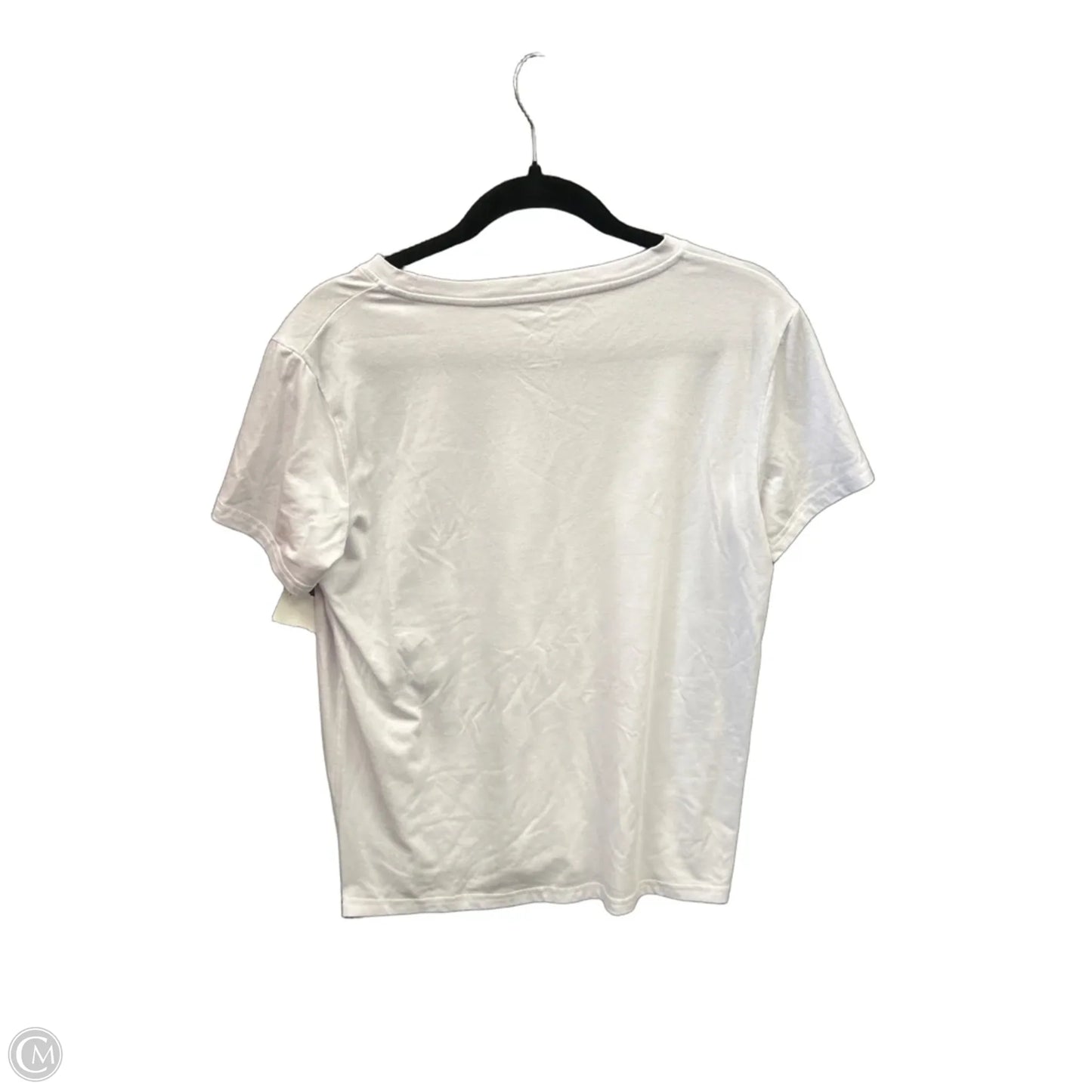 Top Short Sleeve By Shein In White, Size: L