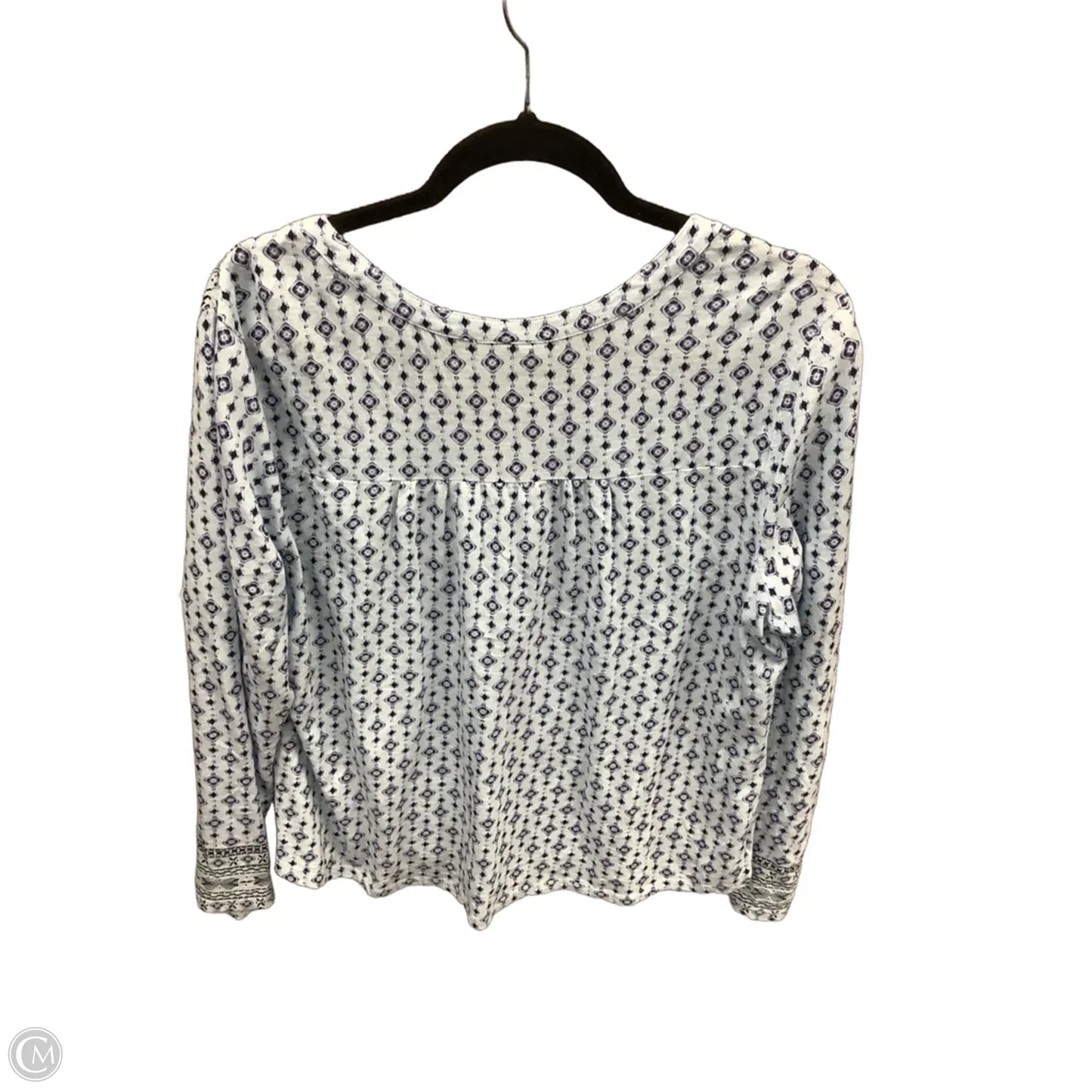 Tunic Long Sleeve By Style And Company In Blue, Size: L