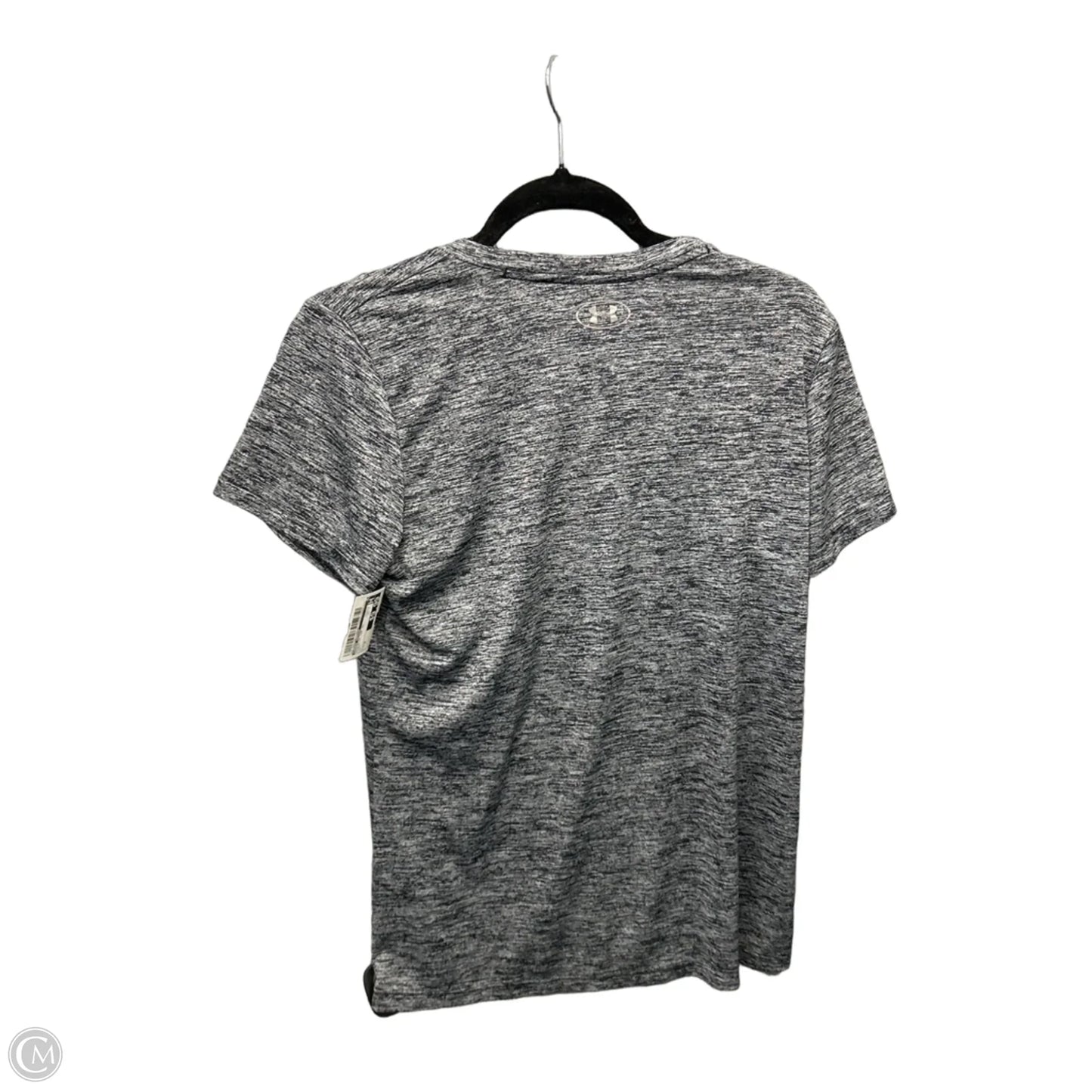Athletic Top Short Sleeve By Under Armour In Grey, Size: M