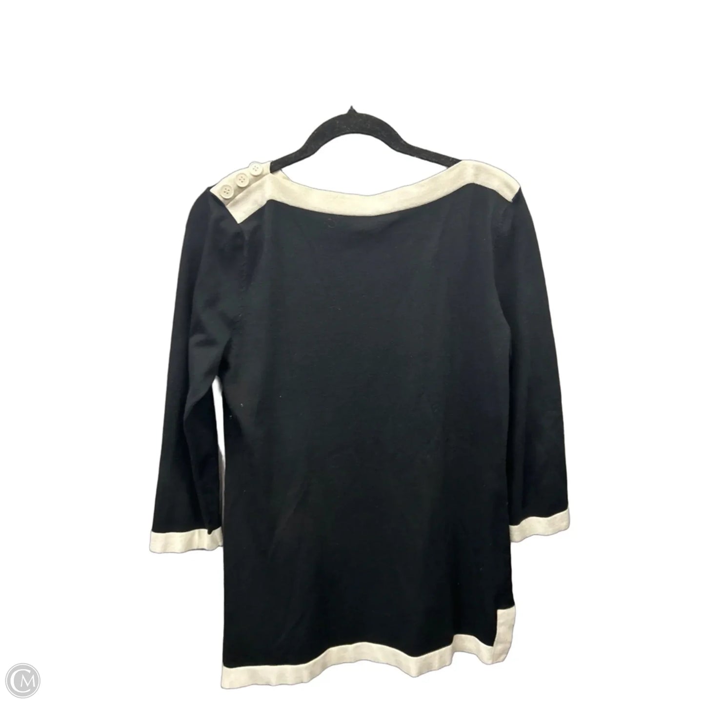 Tunic Long Sleeve By Cable And Gauge In Black, Size: M