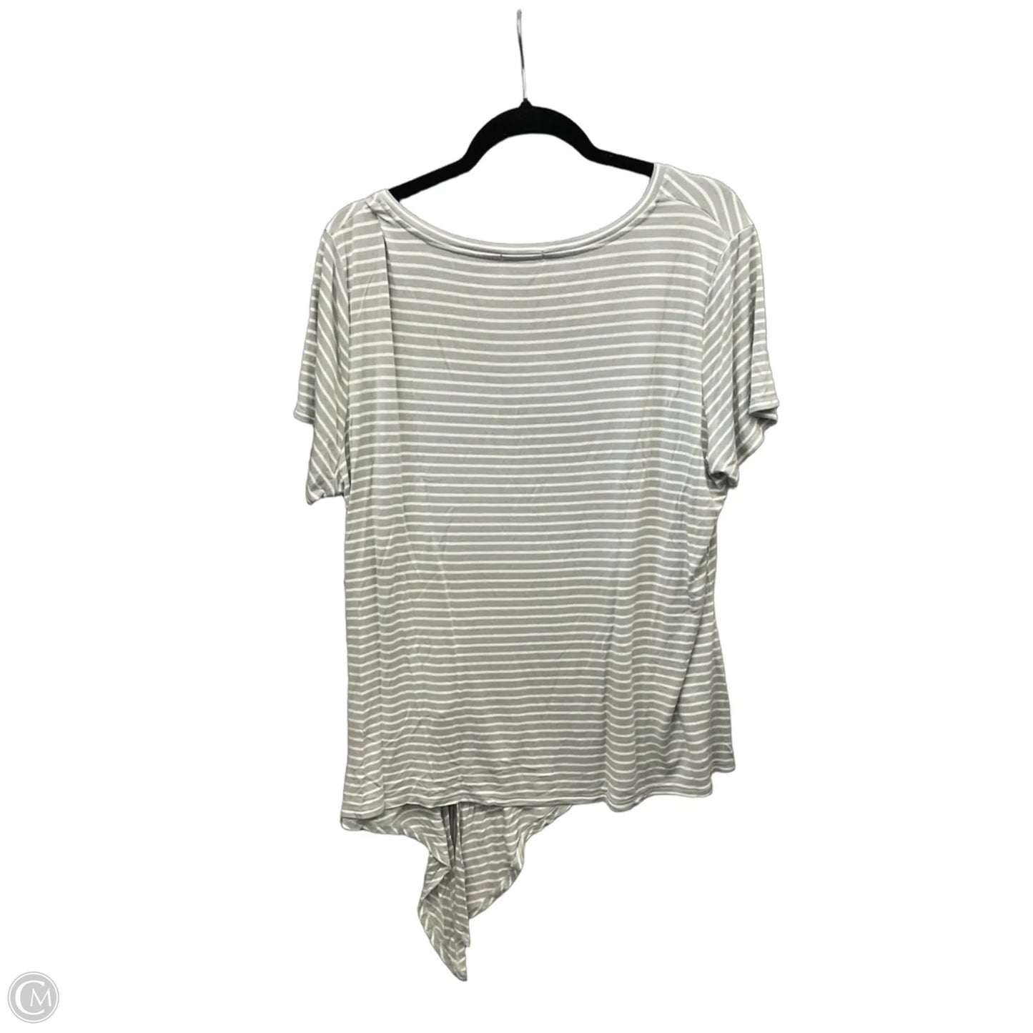 Top Short Sleeve By Matty M In Striped Pattern, Size: Xxl