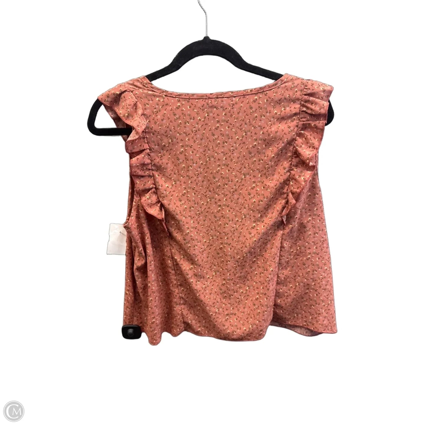 Top Short Sleeve By Originality In Orange, Size: L