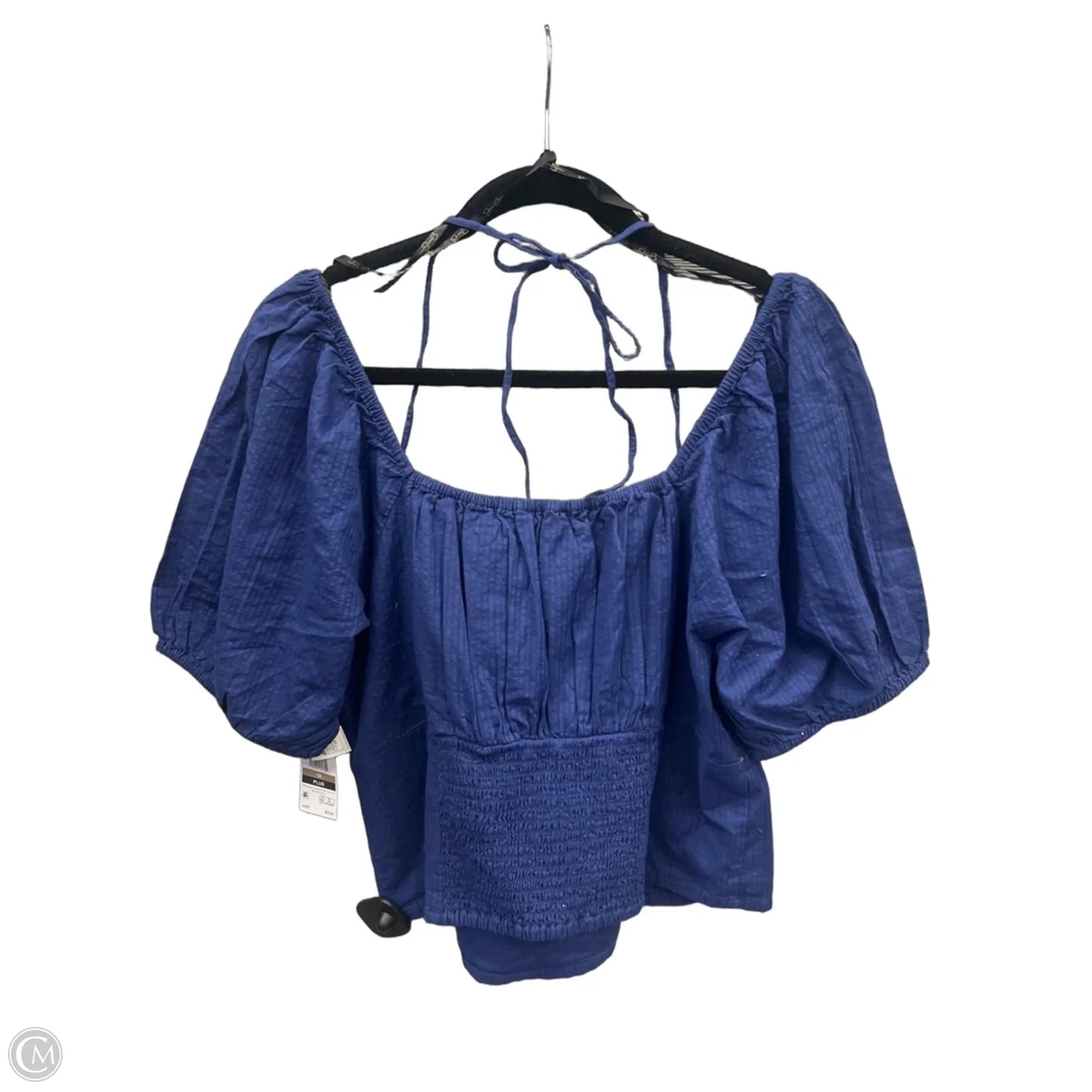 Top Short Sleeve By Jessica Simpson In Navy, Size: 1x
