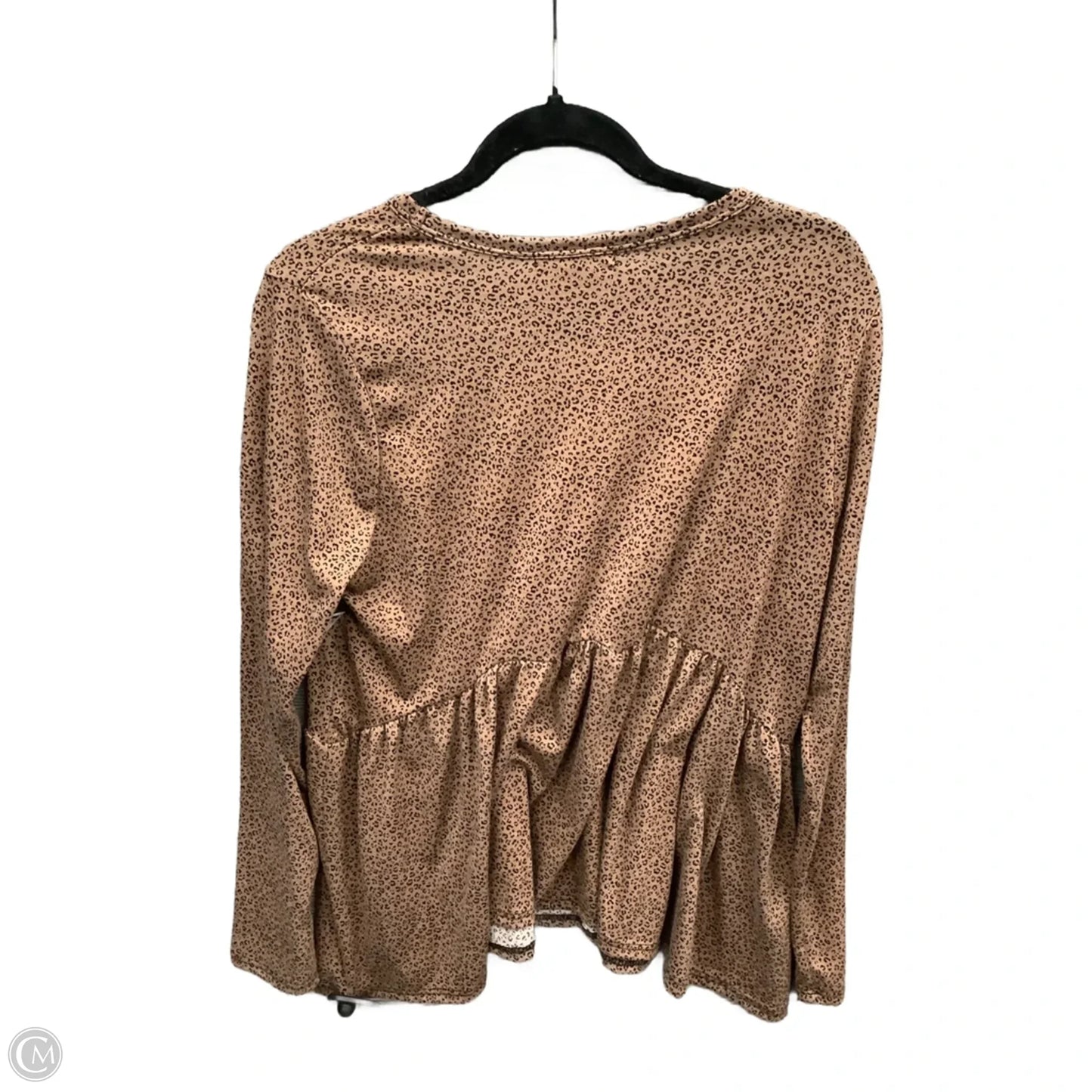 Top Long Sleeve By Gaze In Animal Print, Size: L