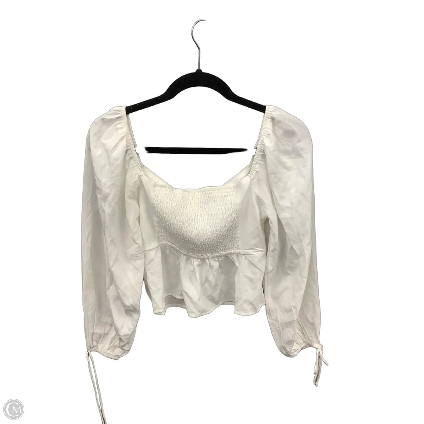 Top Long Sleeve By Mi Ami In White, Size: M