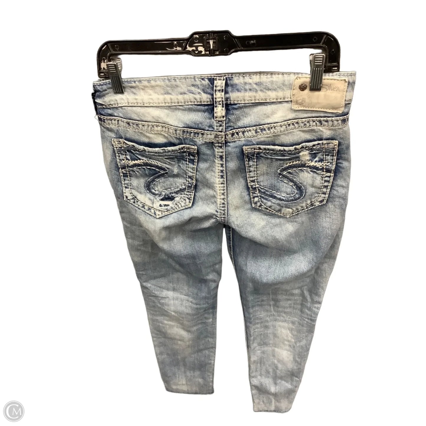 Jeans Skinny By Silver In Blue Denim, Size: 4