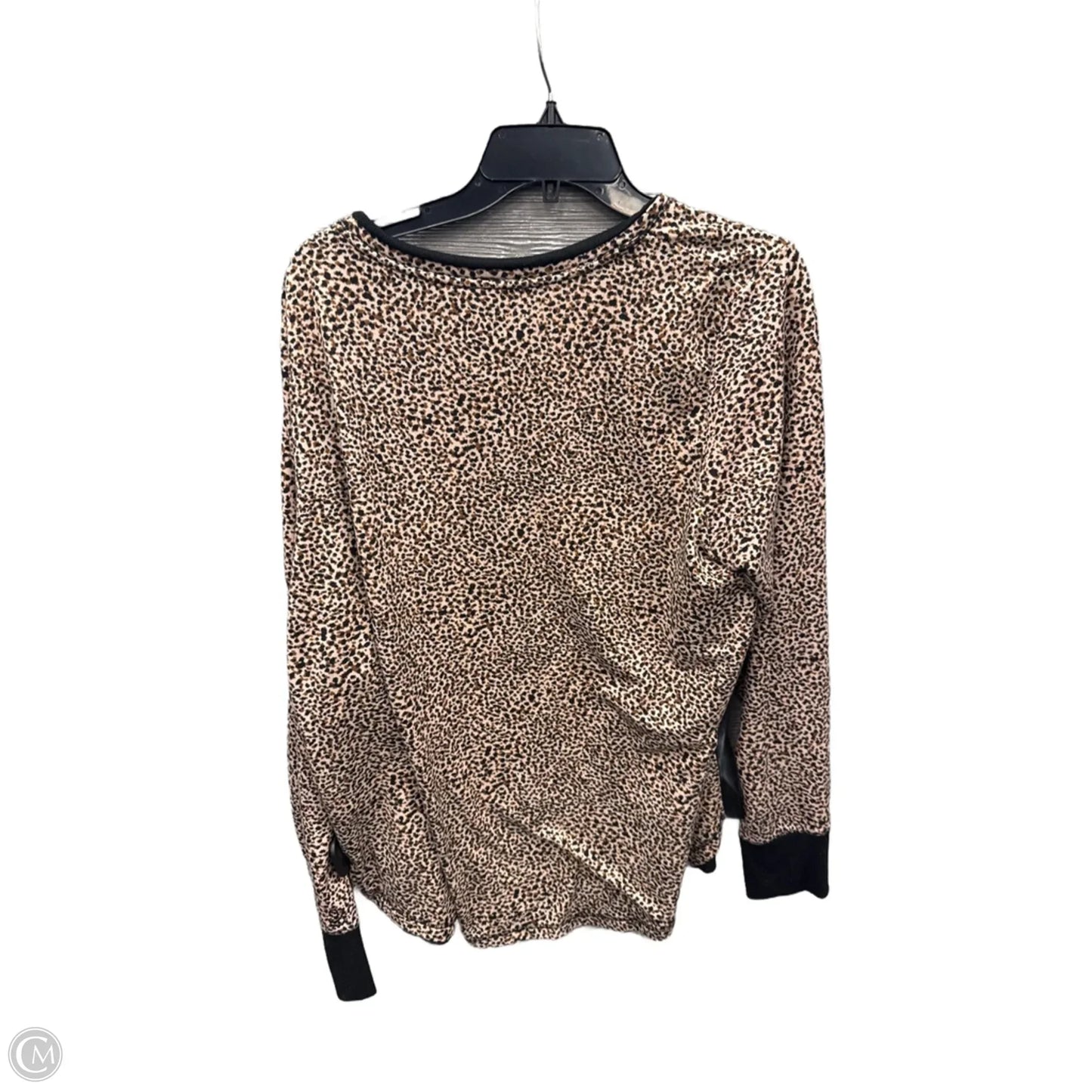 Top Long Sleeve By Cuddl Duds In Animal Print, Size: 1x