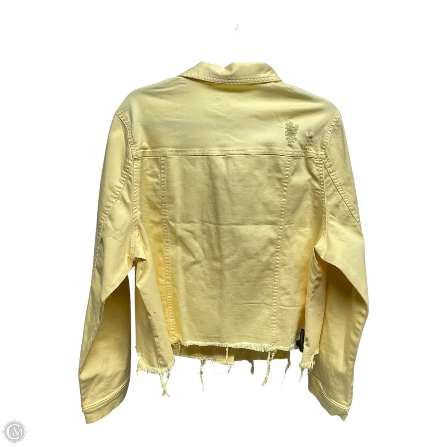 Jacket Denim By Risen In Yellow, Size: 2x