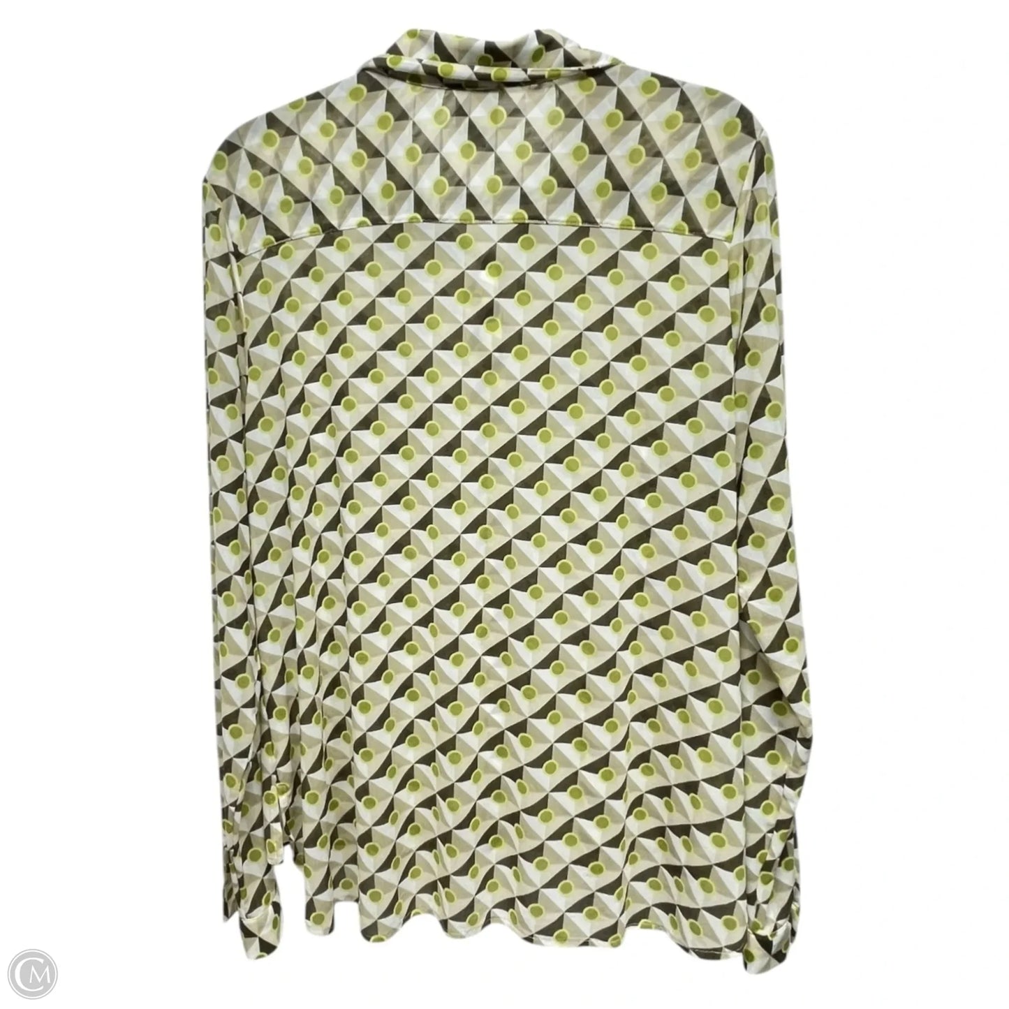 Top Long Sleeve By Cabi In Brown & Green, Size: L