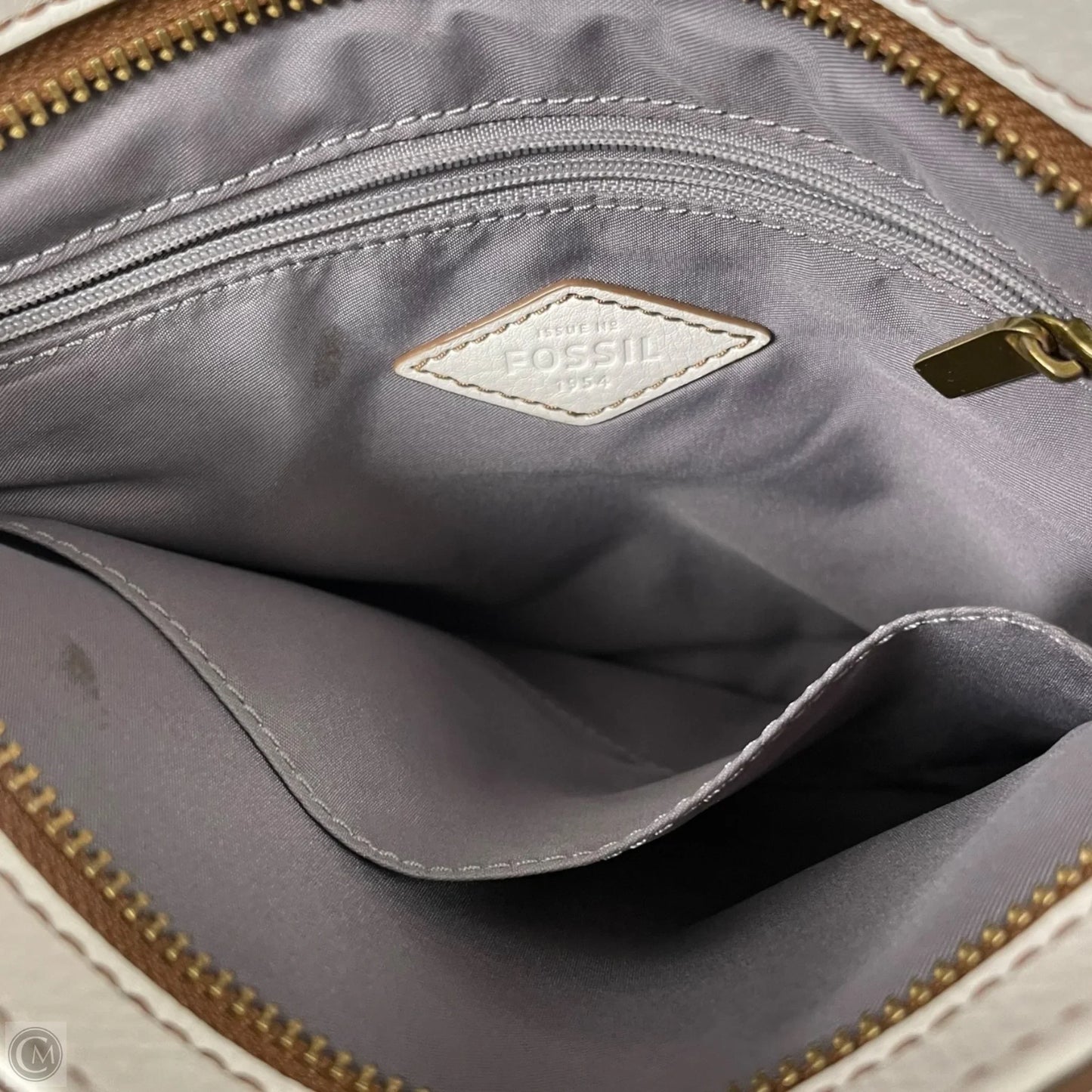 Crossbody Leather By Fossil, Size: Small