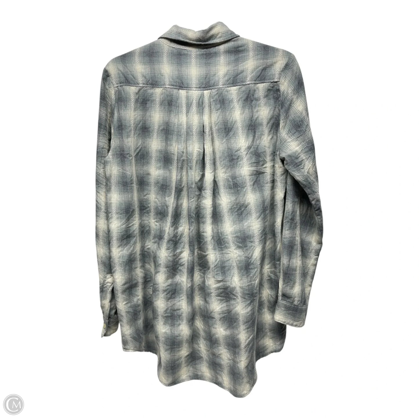 Top Long Sleeve By Johnny Was In Grey & White, Size: S