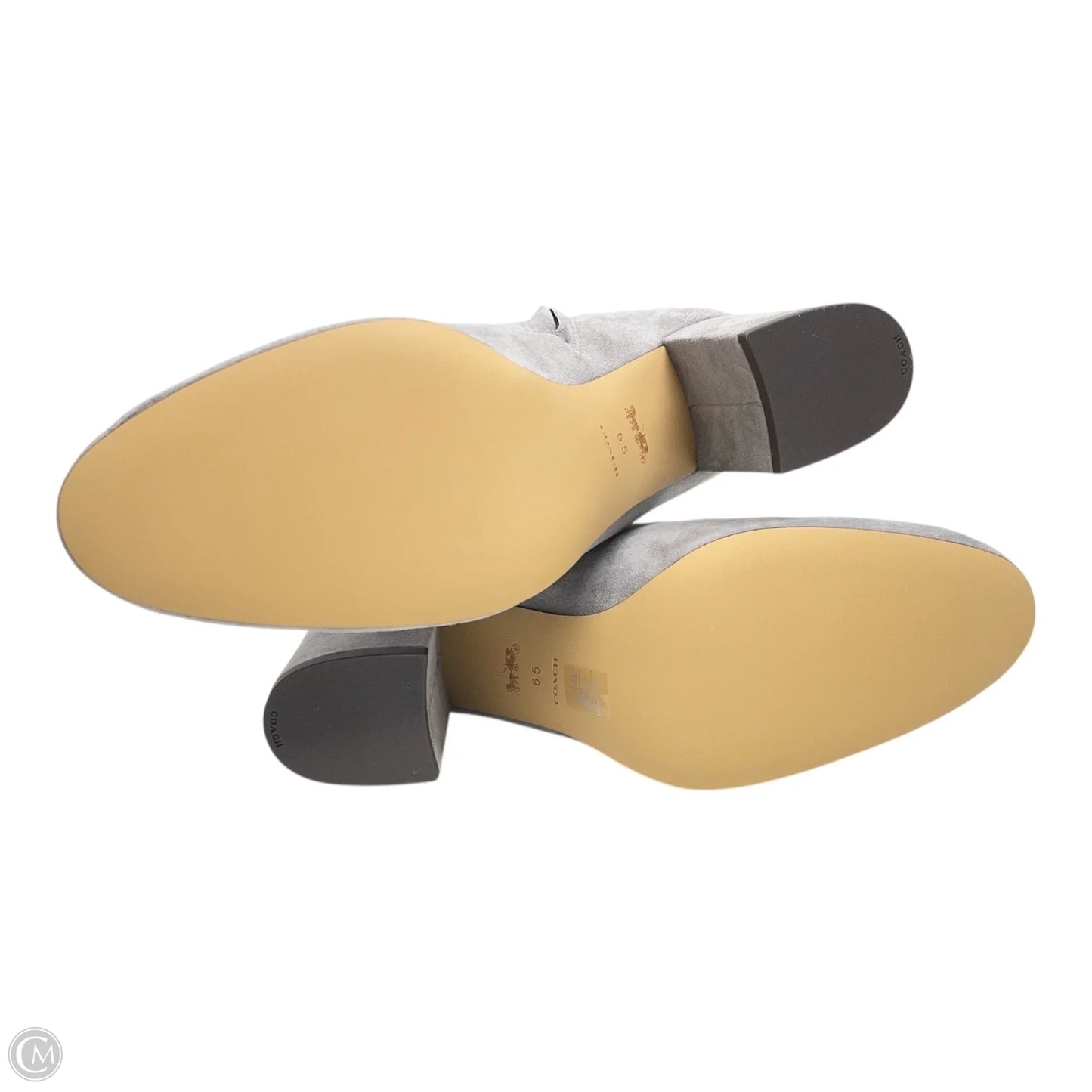 Boots Designer By Coach In Grey