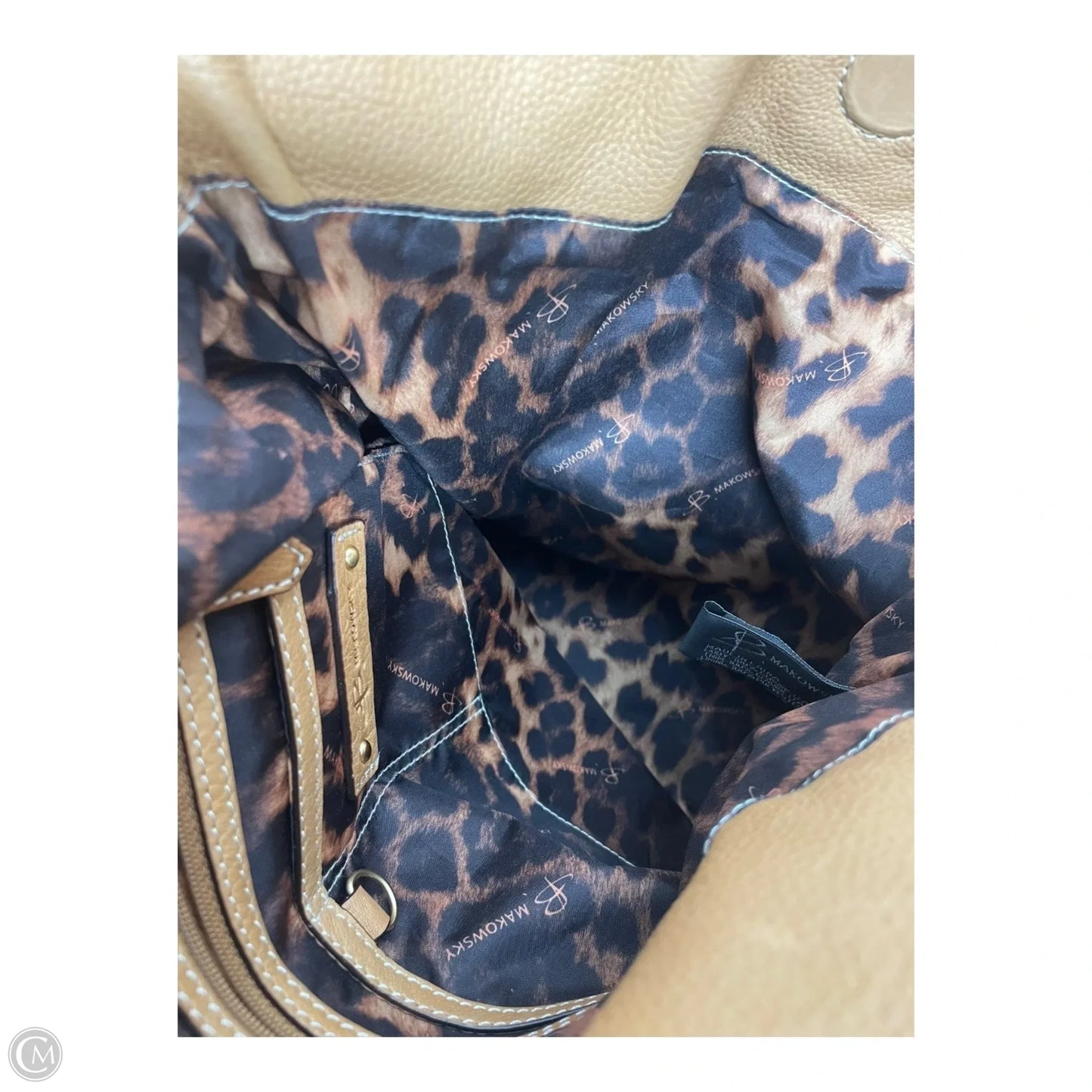 Handbag Leather By B. Makowsky, Size: Large