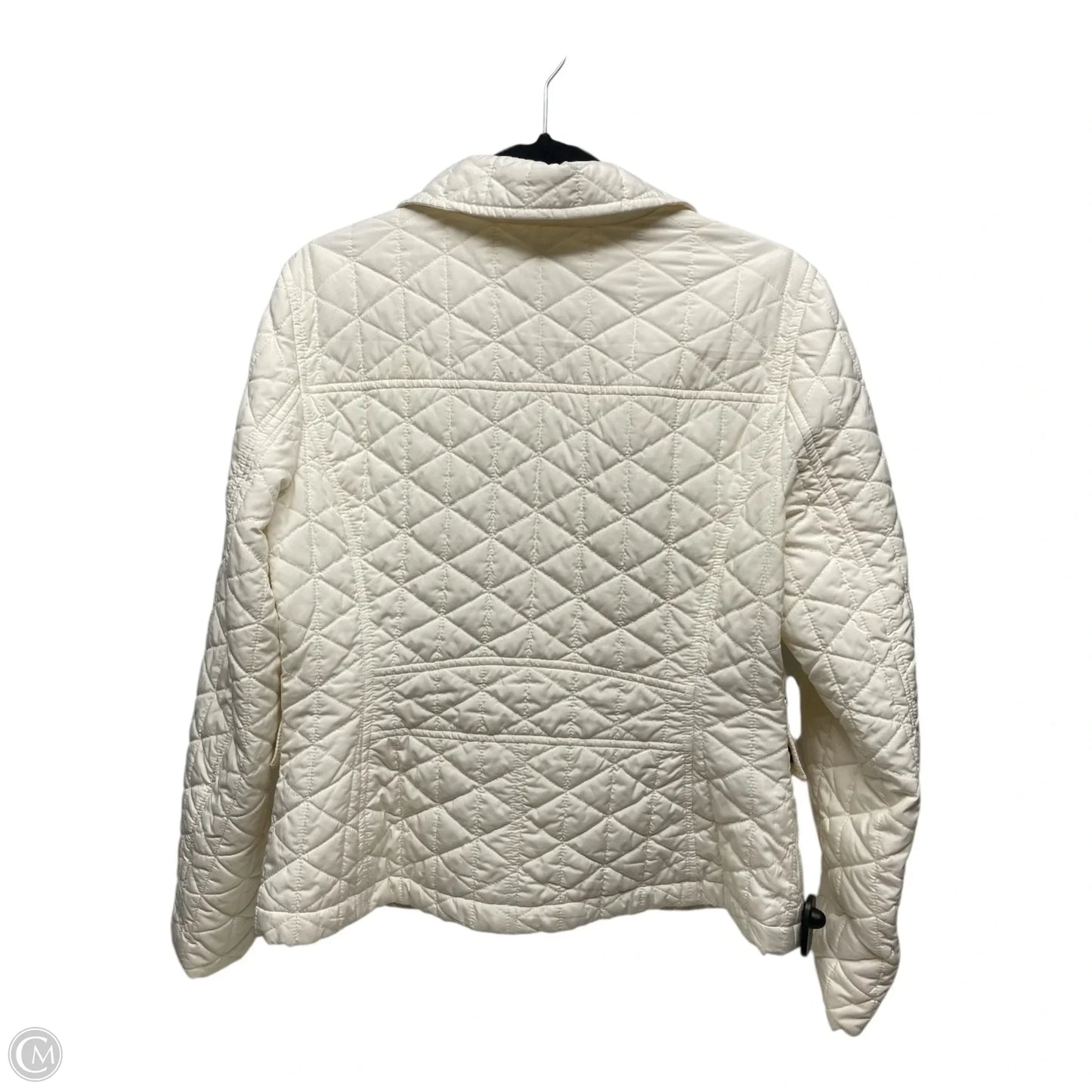 Jacket Puffer & Quilted By Loft In Cream, Size: 10