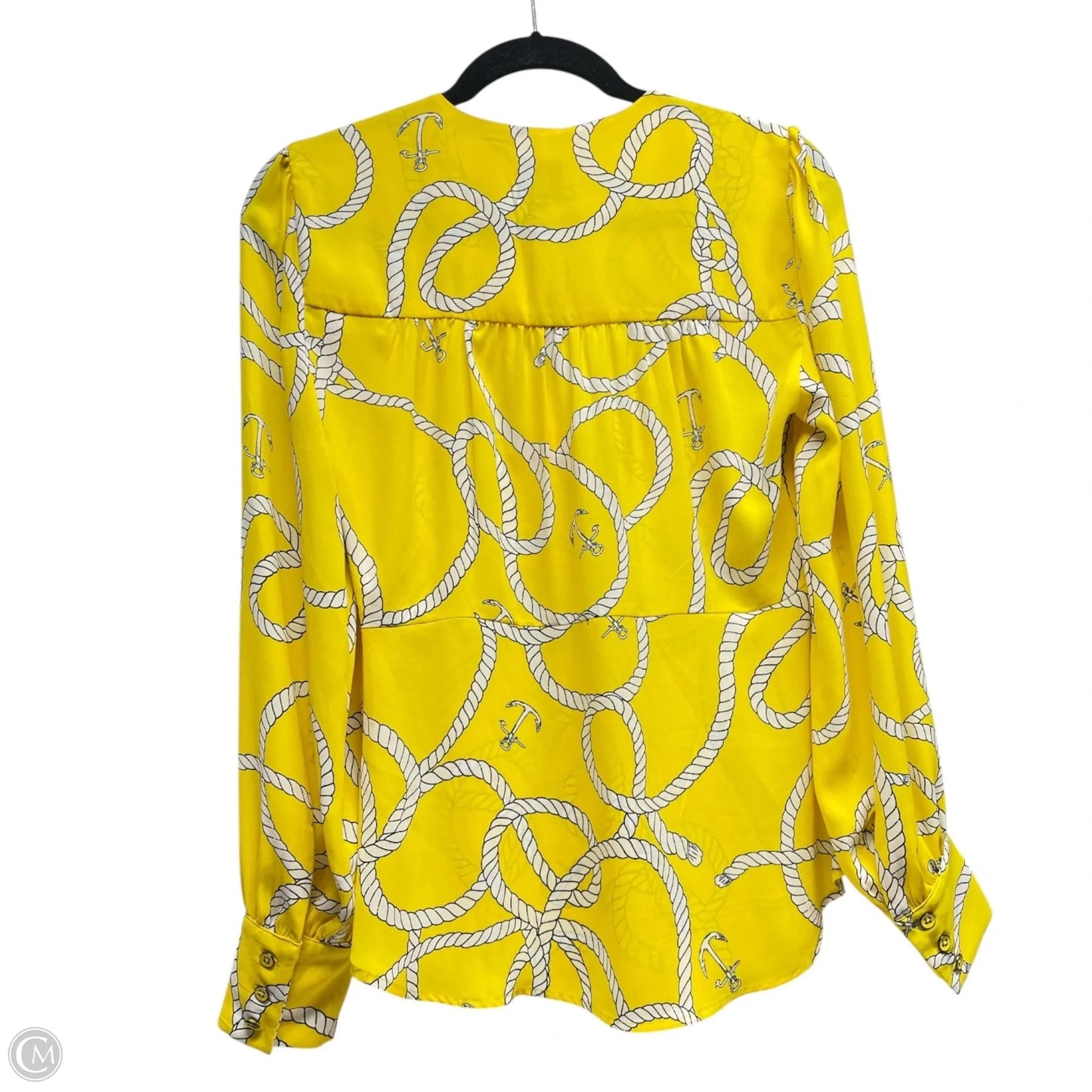 Top Long Sleeve By Cabi In Nautical Print, Size: S