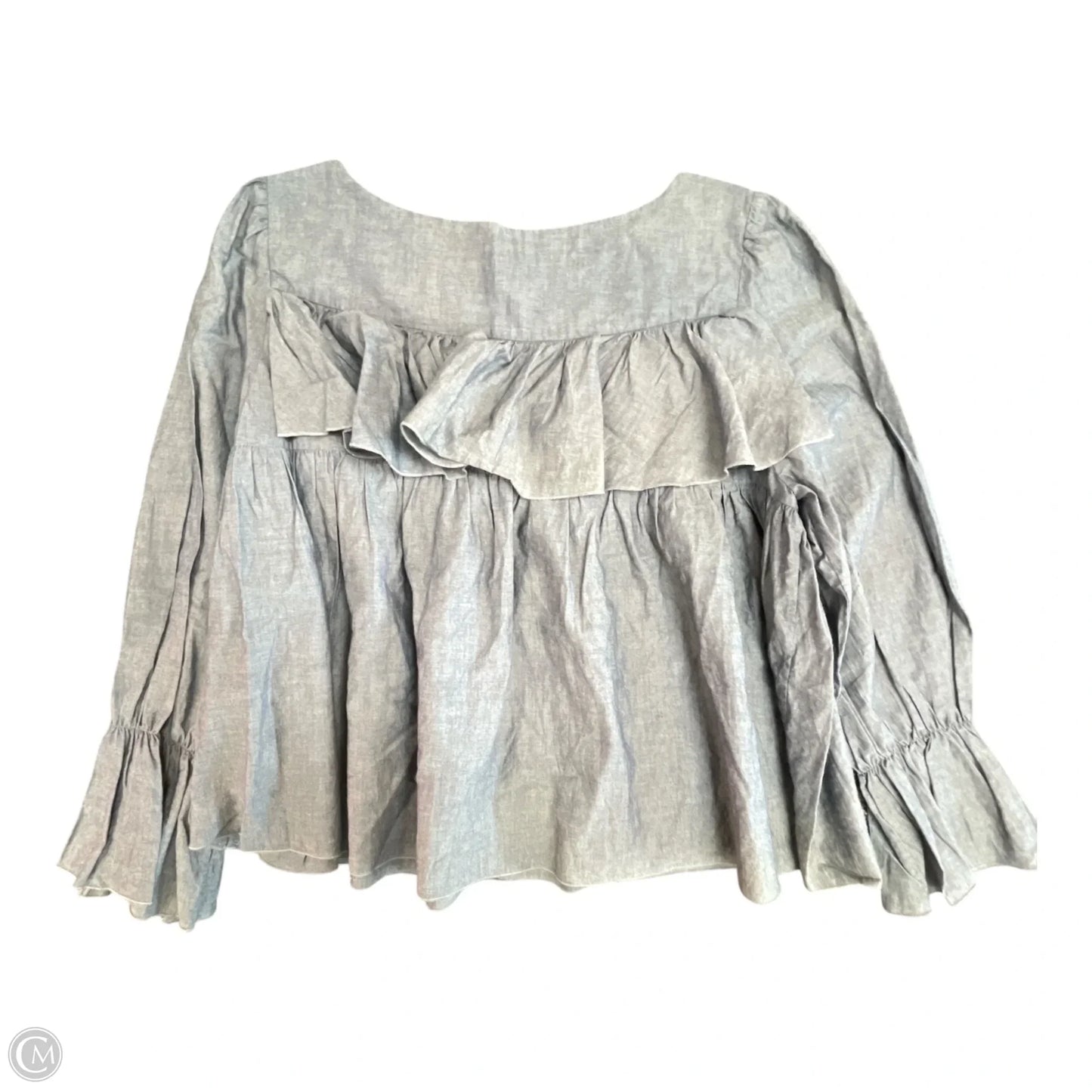 Top Long Sleeve By Banana Republic In Blue, Size: L