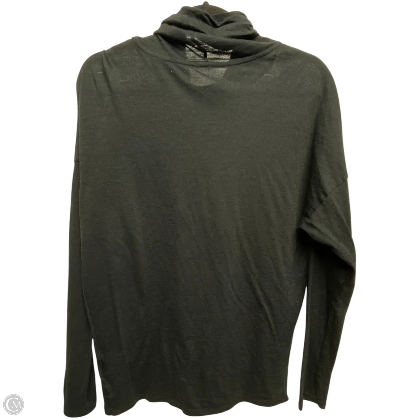 Athletic Top Long Sleeve Collar By Nike Apparel In Black, Size: M