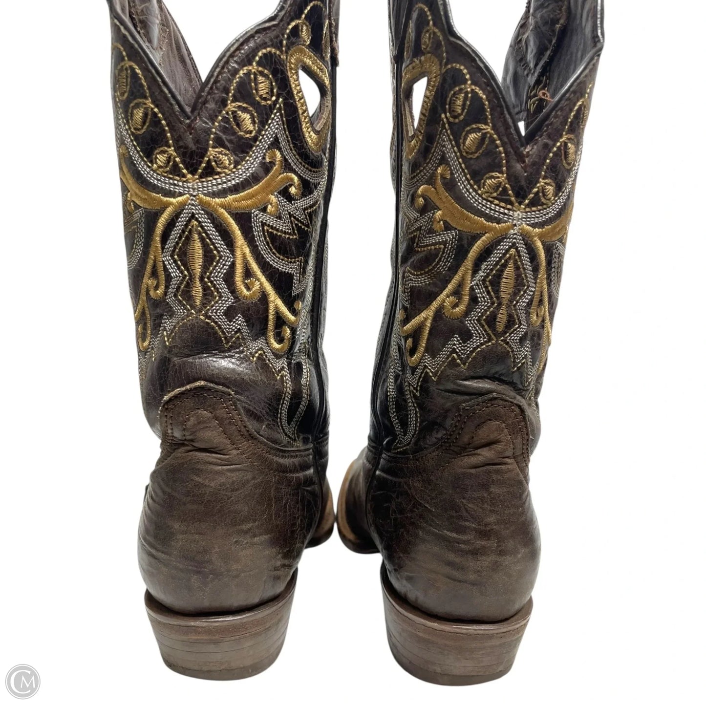 Boots Western By TEXAS COUNTRY In Brown & Gold, Size: 5