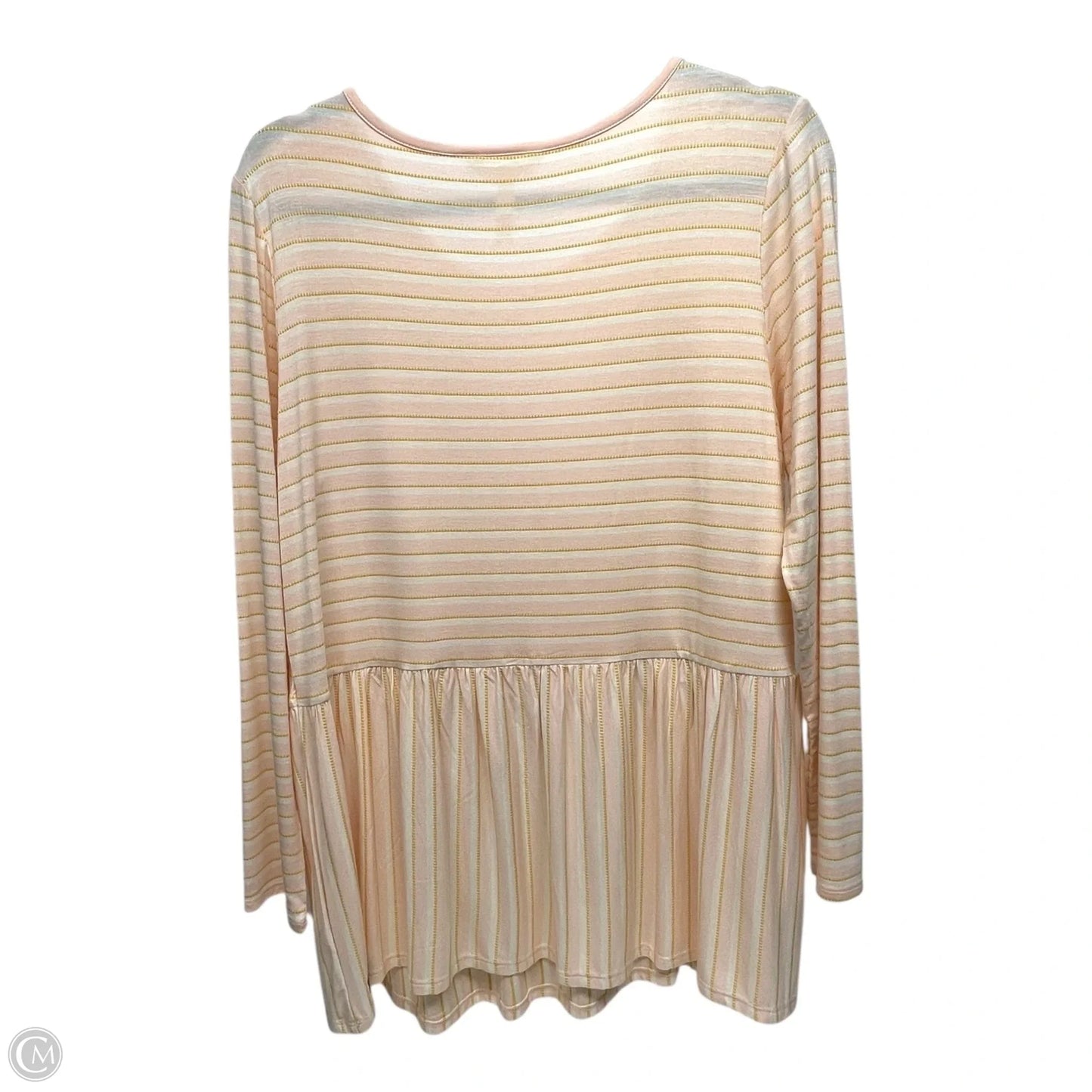Top Long Sleeve By Matilda Jane In Striped Pattern, Size: L