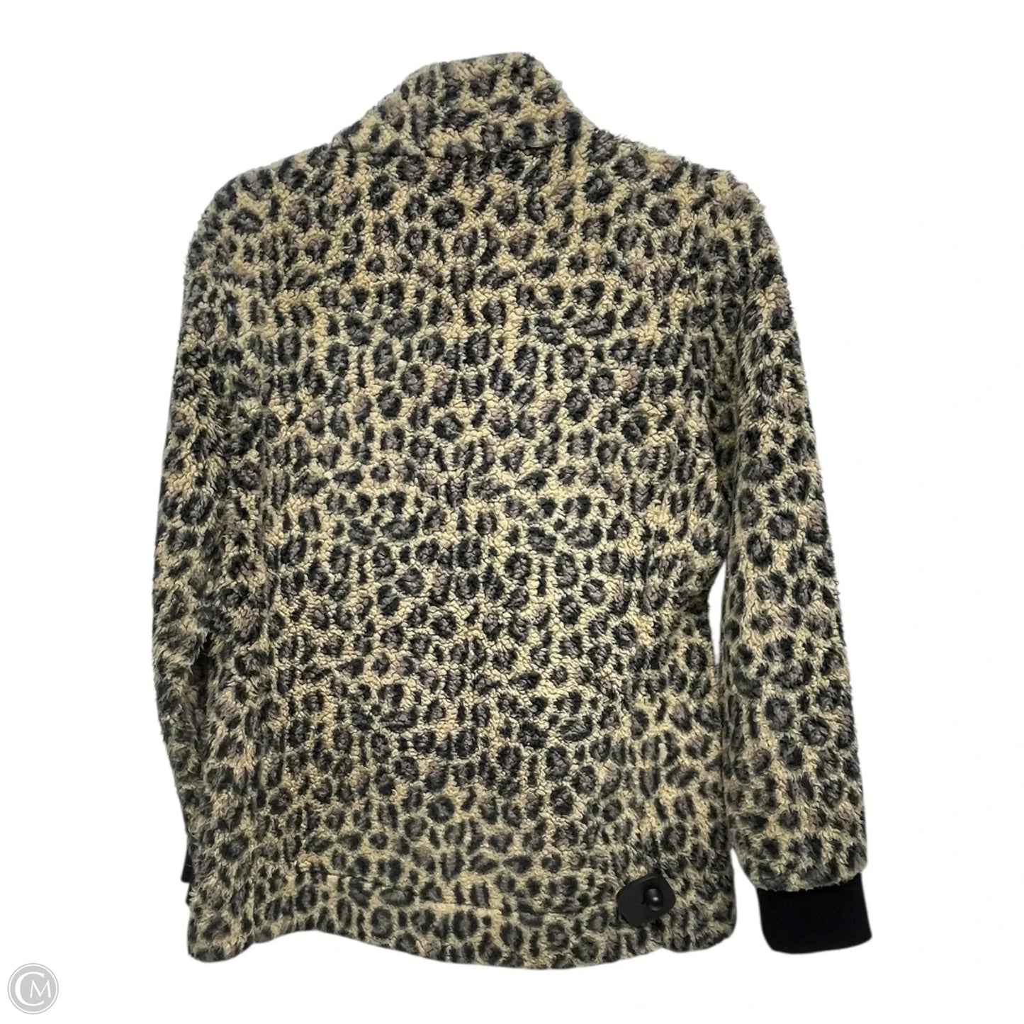 Jacket Faux Fur & Sherpa By Calvin Klein In Animal Print, Size: M