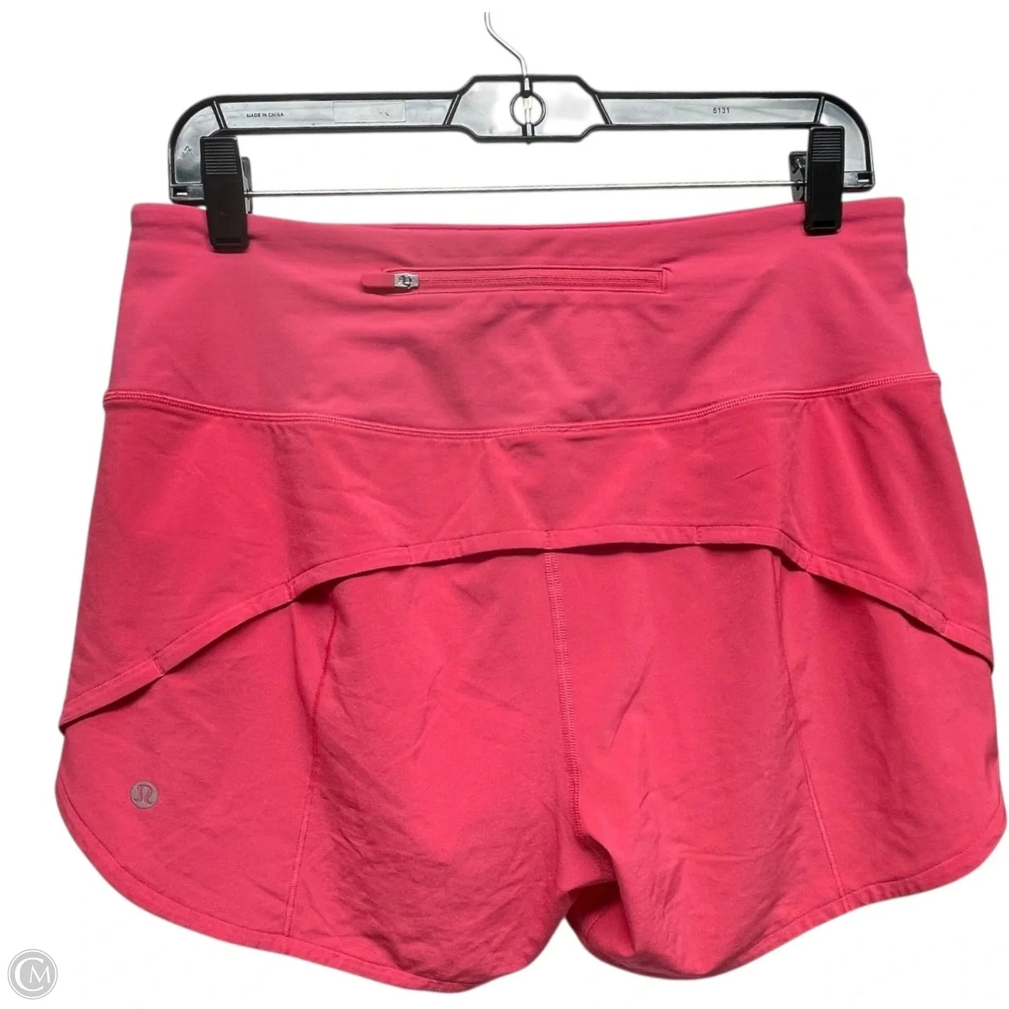 Athletic Shorts By Lululemon In Coral, Size: 8