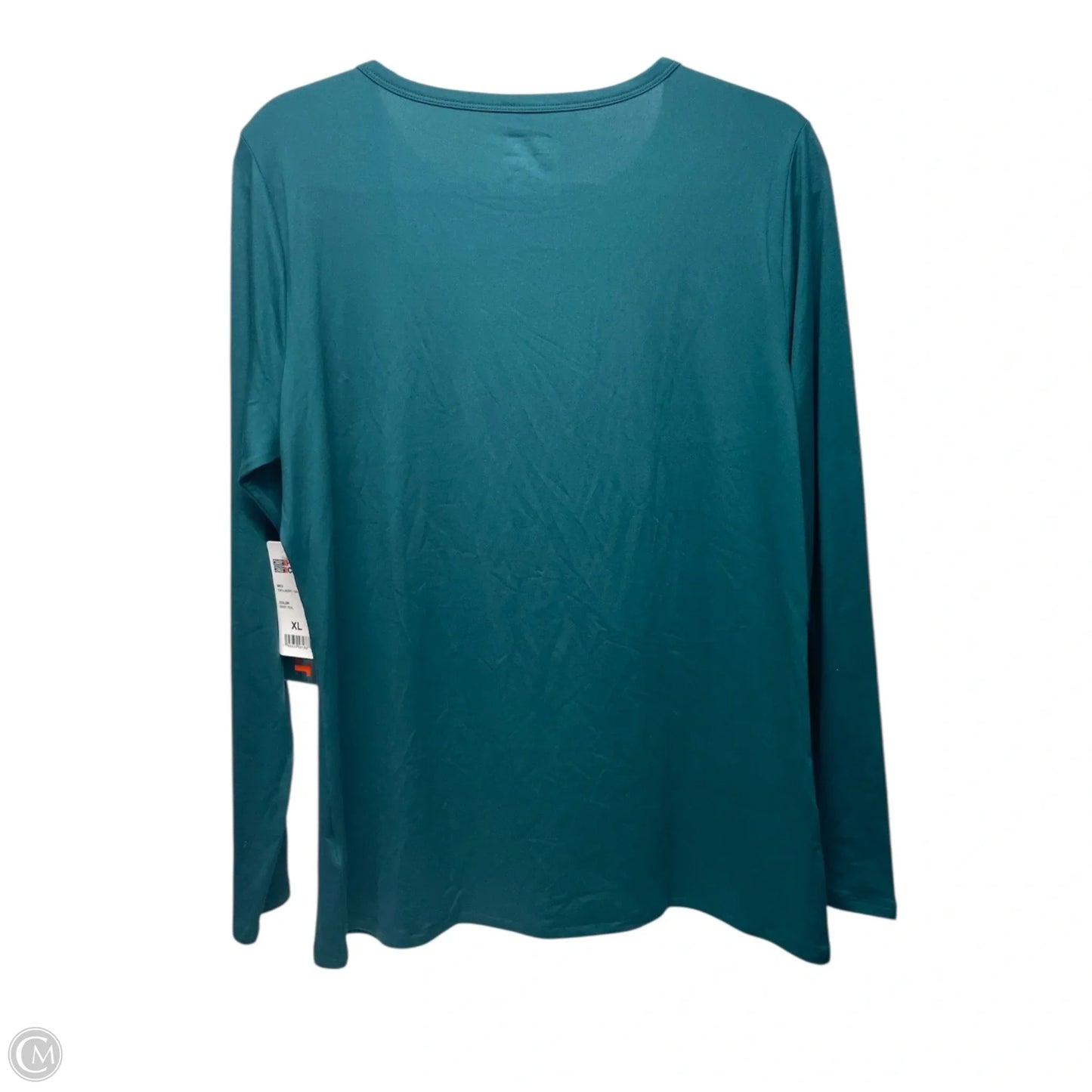 Athletic Top Long Sleeve Crewneck By 32 Degrees In Teal, Size: Xl