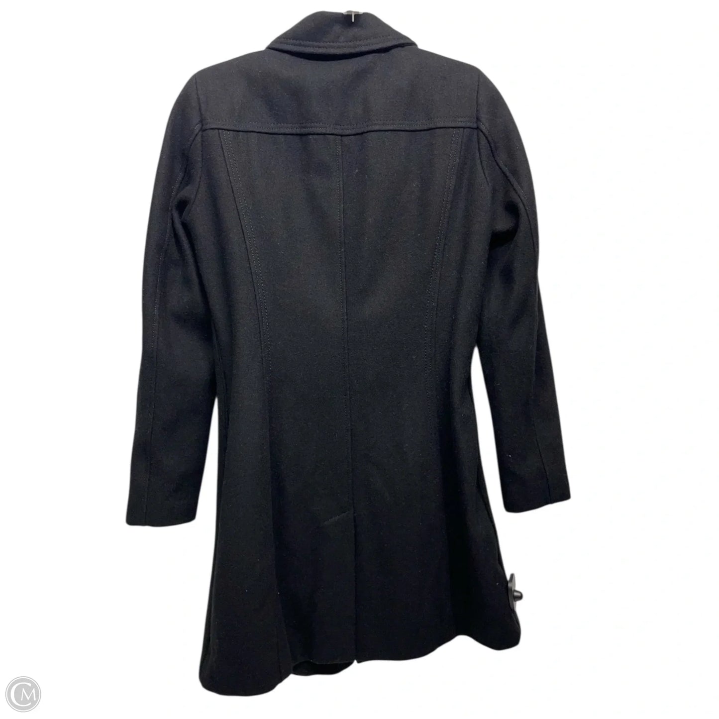Coat Wool By Calvin Klein In Black, Size: S