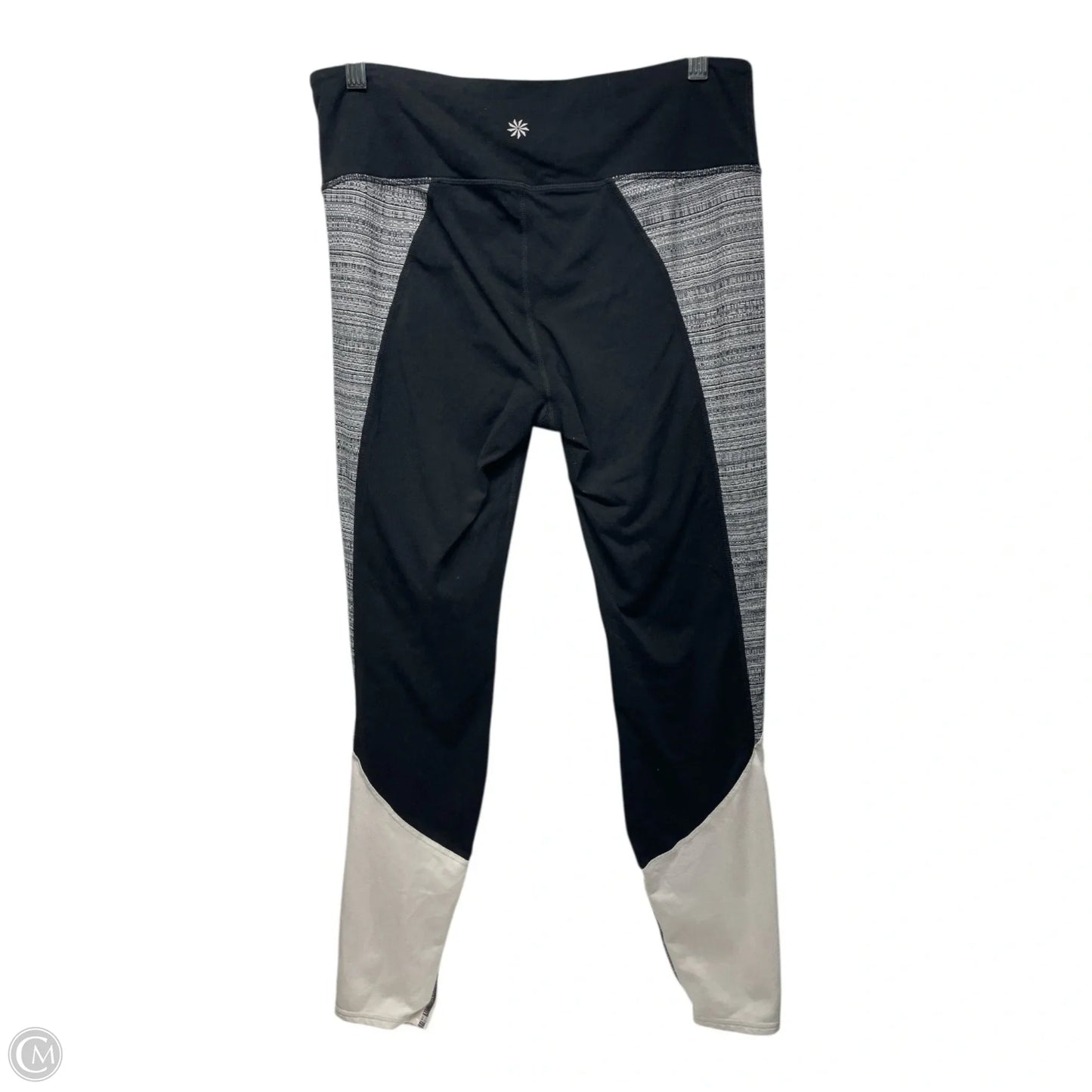 Athletic Leggings By Athleta In Black & White, Size: L