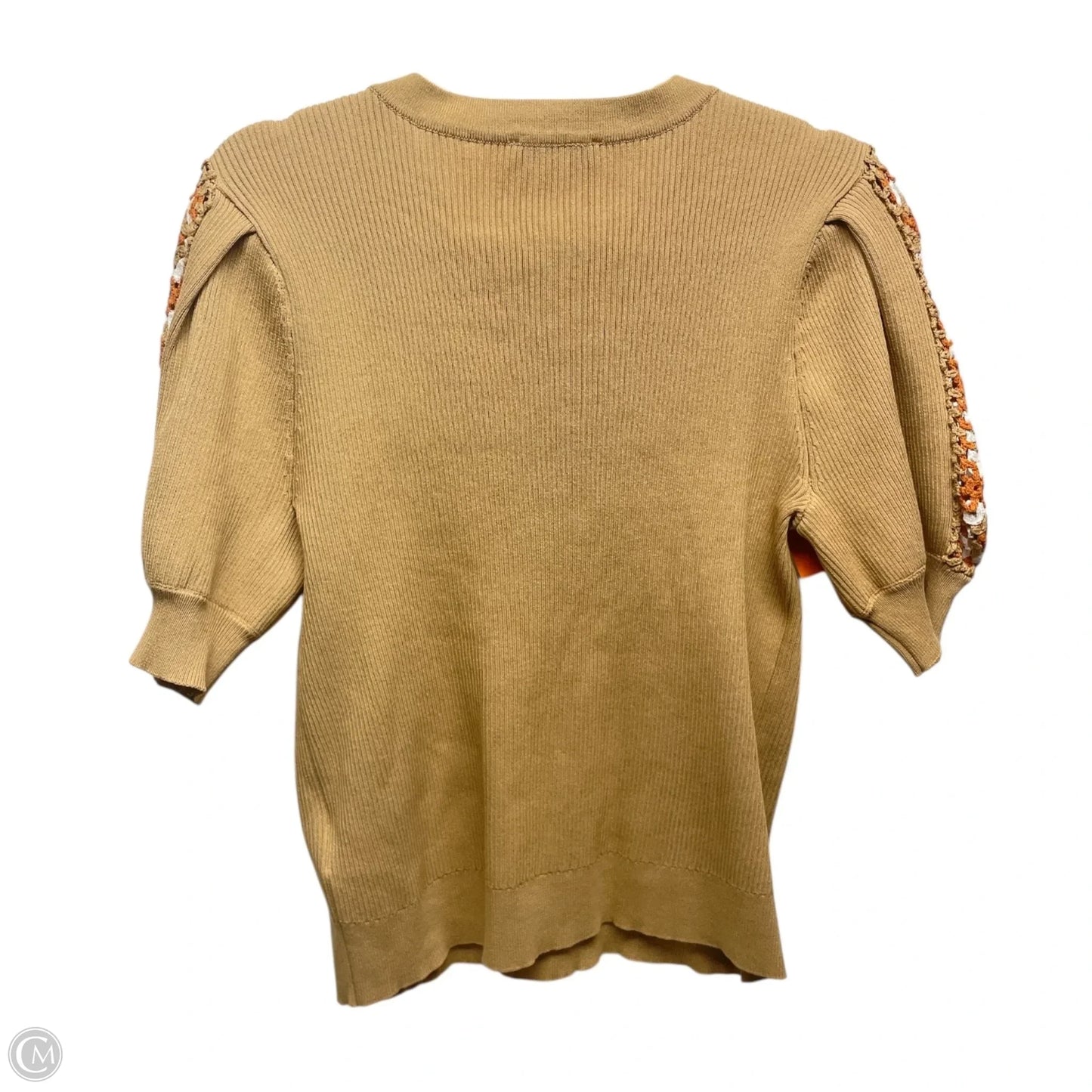 Top Short Sleeve By Nanette By Nanette Lepore In Tan, Size: L