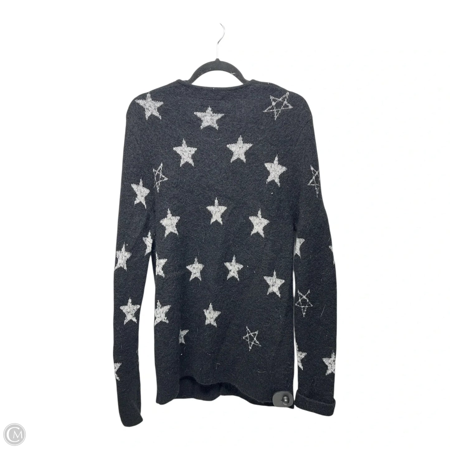 Sweater Cardigan Designer By All Saints In Black & White, Size: S