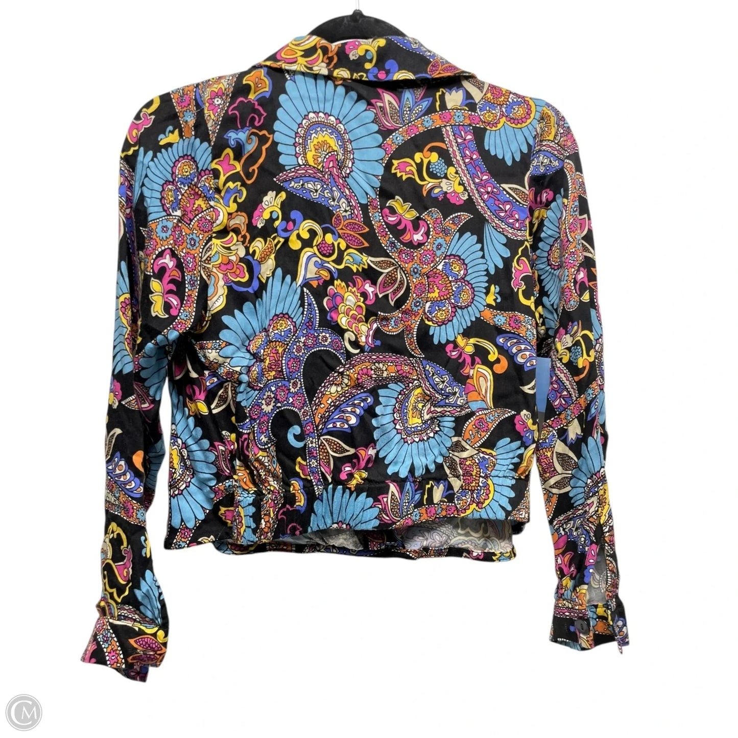 Top Long Sleeve By Haute Hippie In Black & Blue, Size: Xs