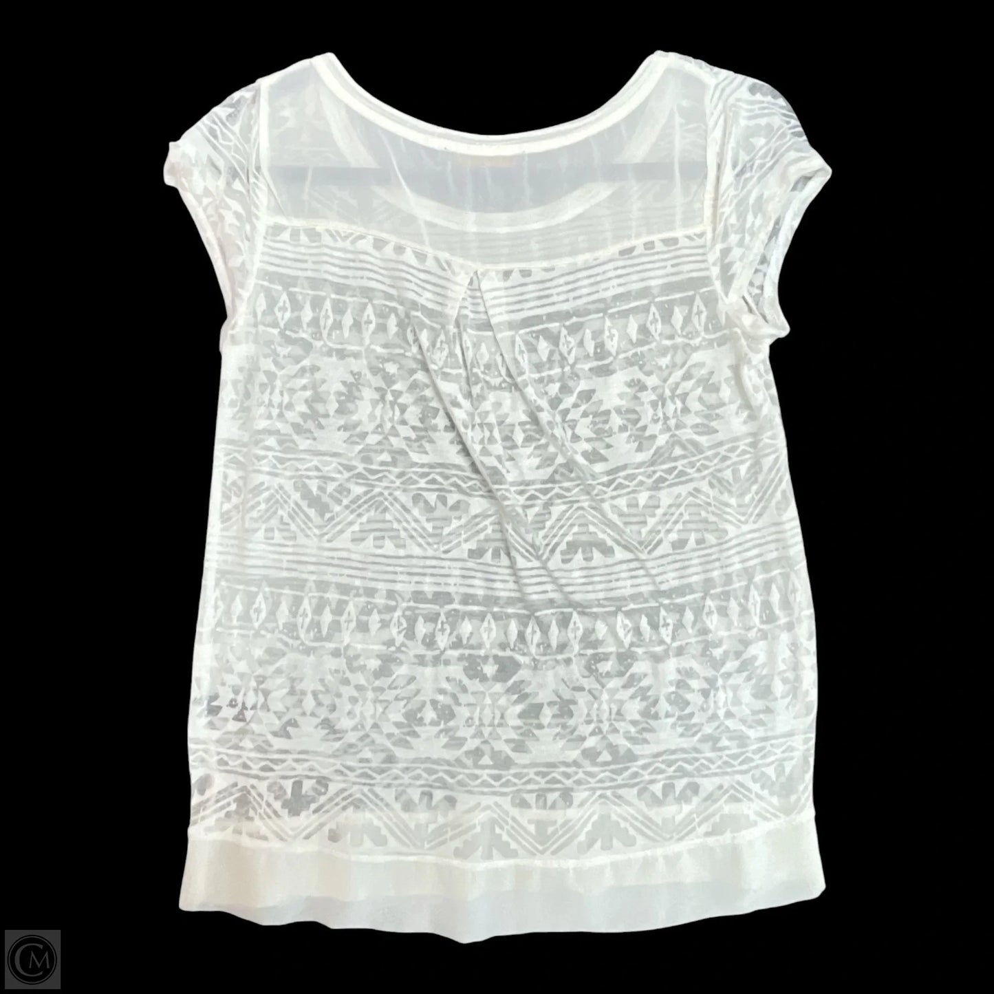 Top Short Sleeve By Outback Red In Cream, Size: Xs