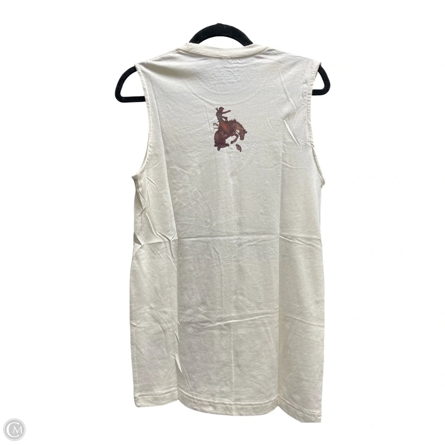 Top Sleeveless By CLOTHES MENTOR In Cream & Red, Size: M