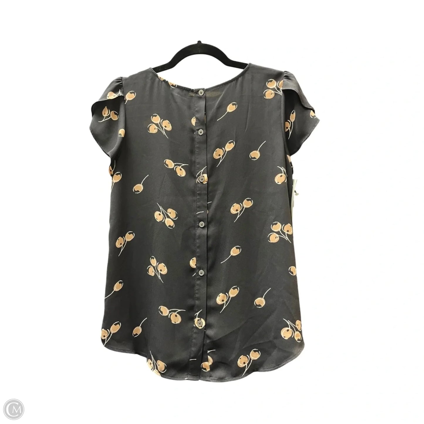Top Short Sleeve By Loft In Grey & Tan, Size: Sp