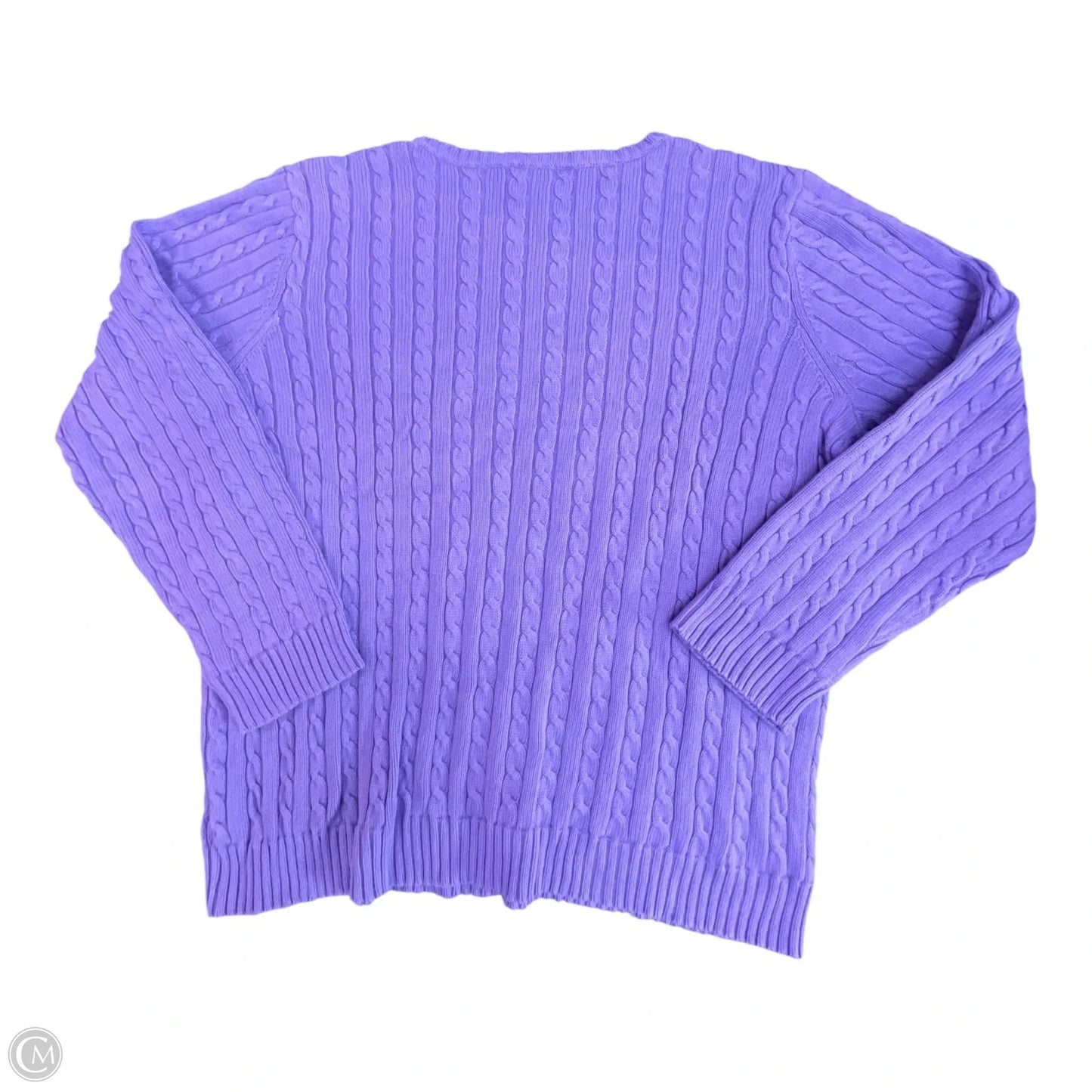 Sweater By Lauren By Ralph Lauren In Purple, Size: 2x