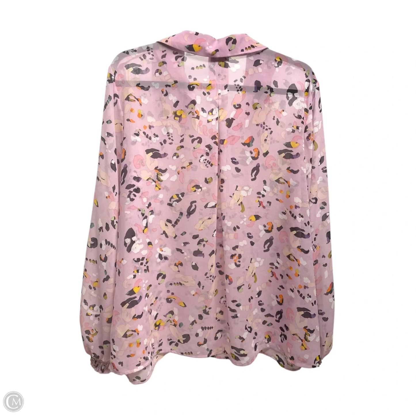 Blouse Long Sleeve By Cabi In Leopard Print, Size: Xl