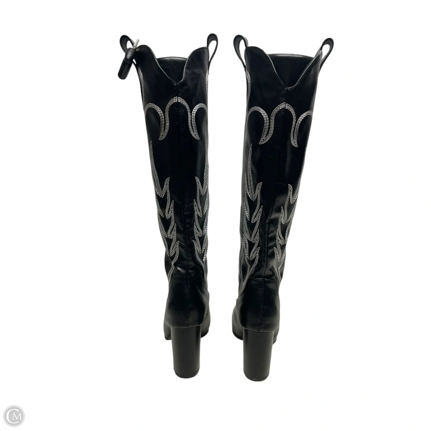 Boots Western By Clothes Mentor In Black & White, Size: 5.5