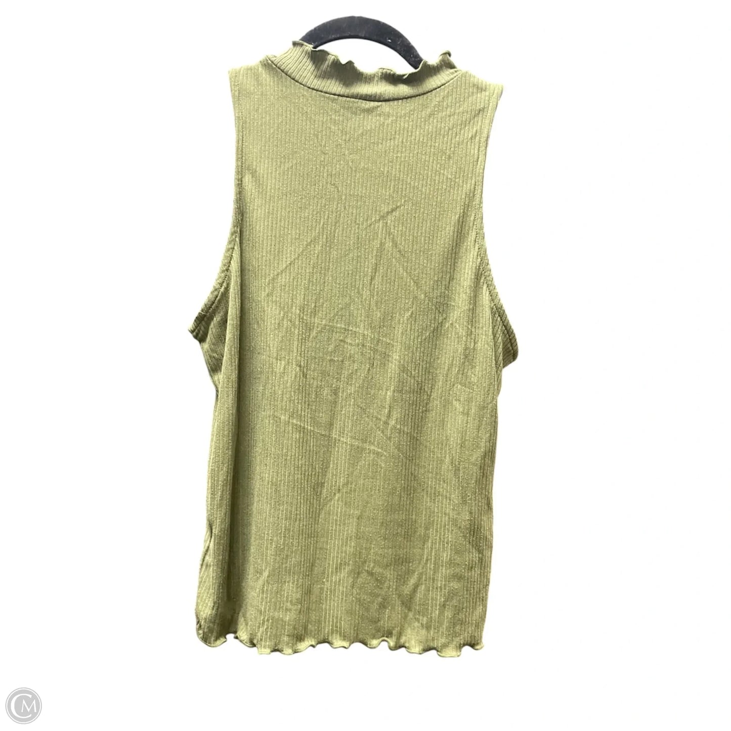 Top Sleeveless By Haute Monde In Green, Size: L