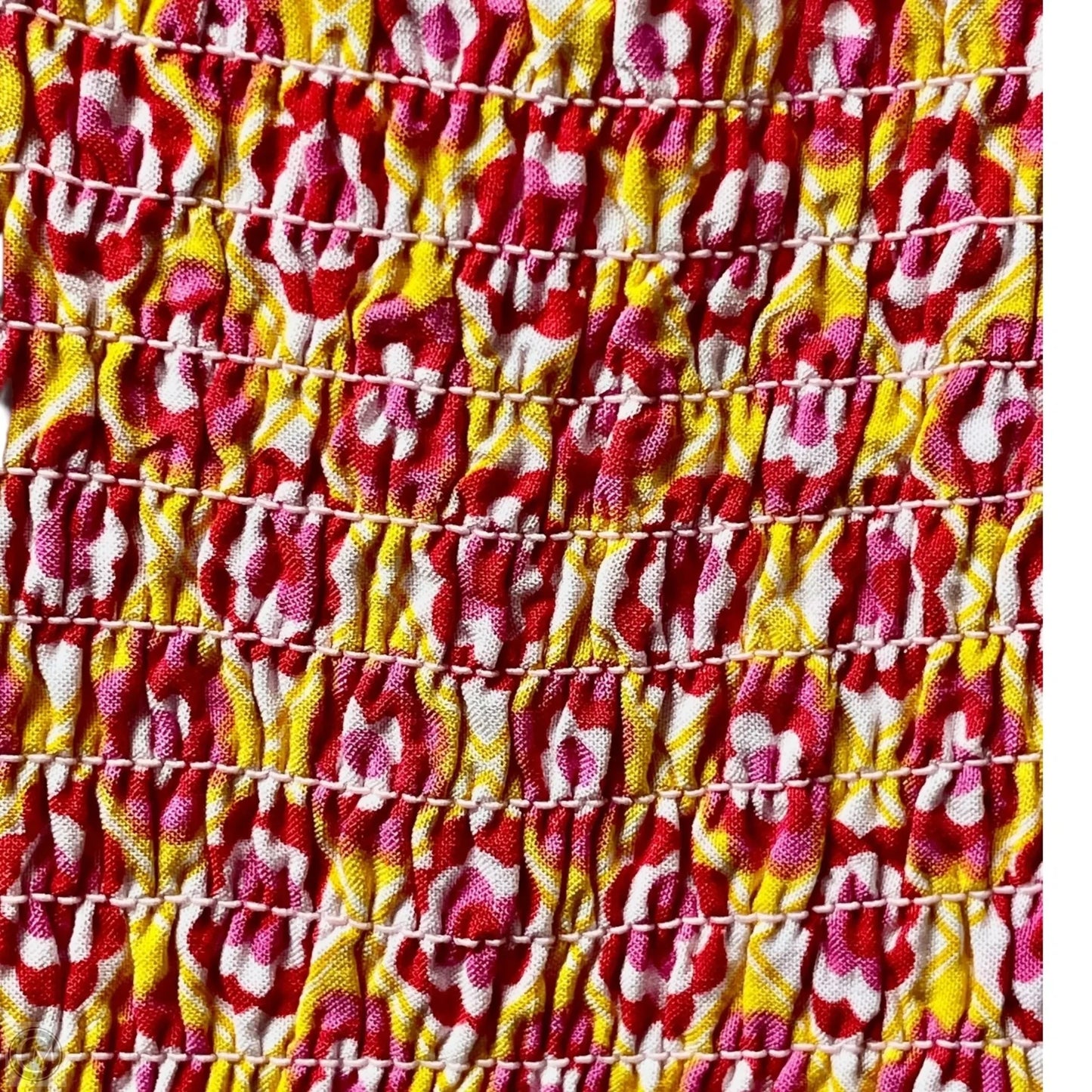 Dress Casual Midi By L. SPACE In Pink & Yellow, Size: Xs