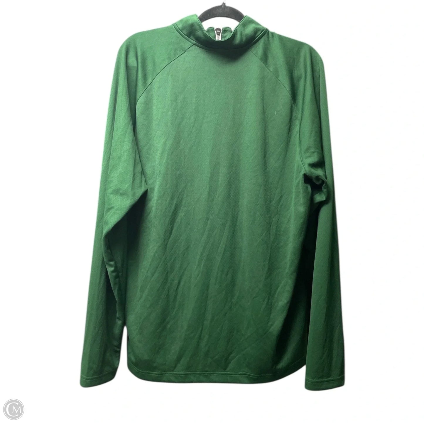Athletic Top Long Sleeve Collar By Under Armour In Green, Size: L