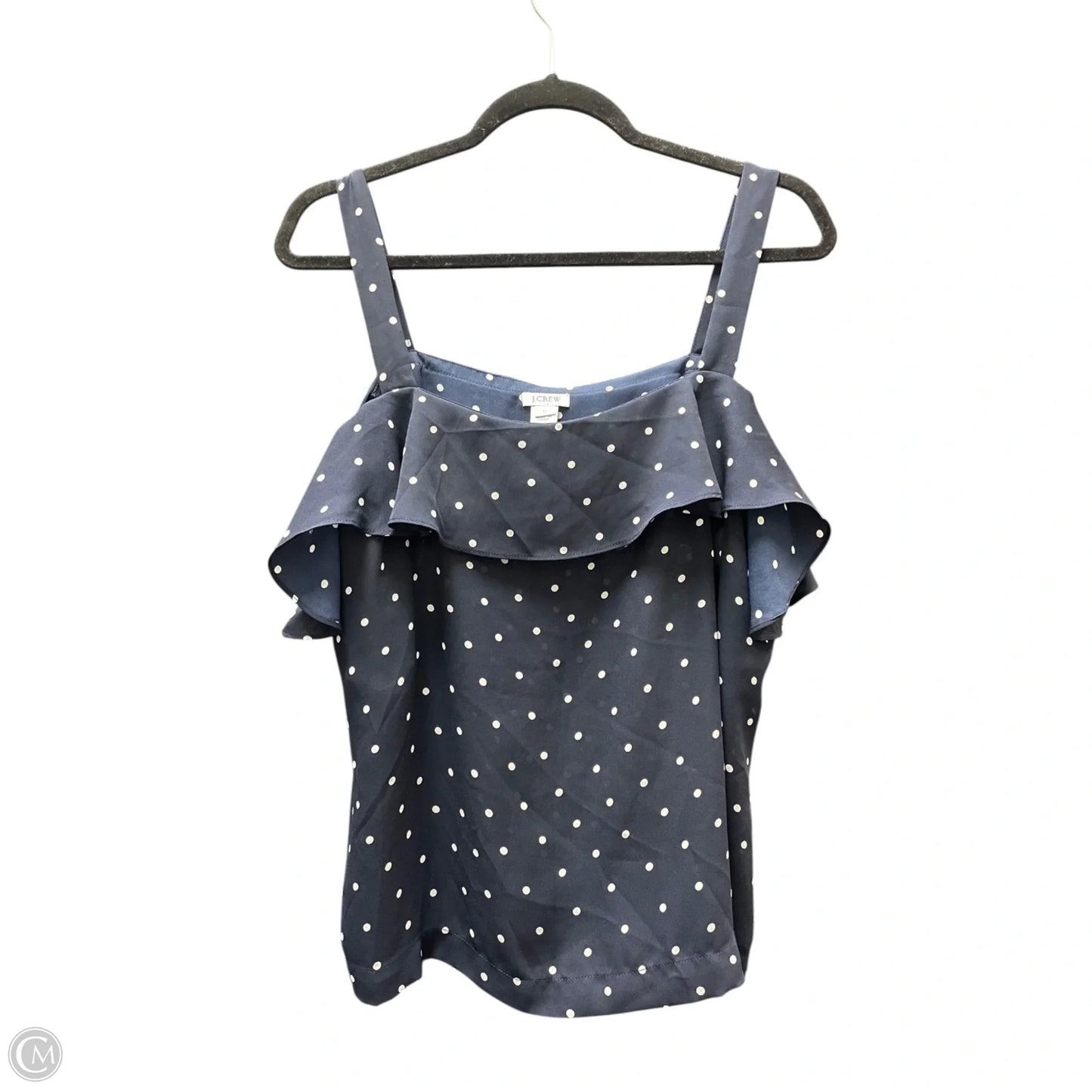 Top Short Sleeve By J. Crew In Polkadot Pattern, Size: M